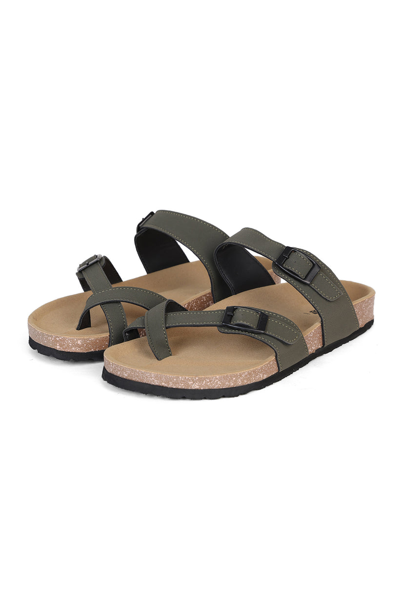 Olive One Toe Sandals for Men - Image 5
