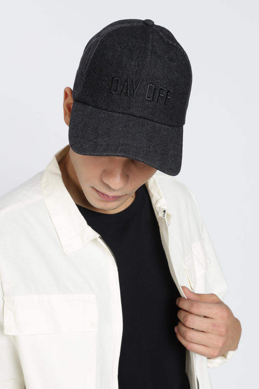 Black Embroidered Cap For Men - Image 2