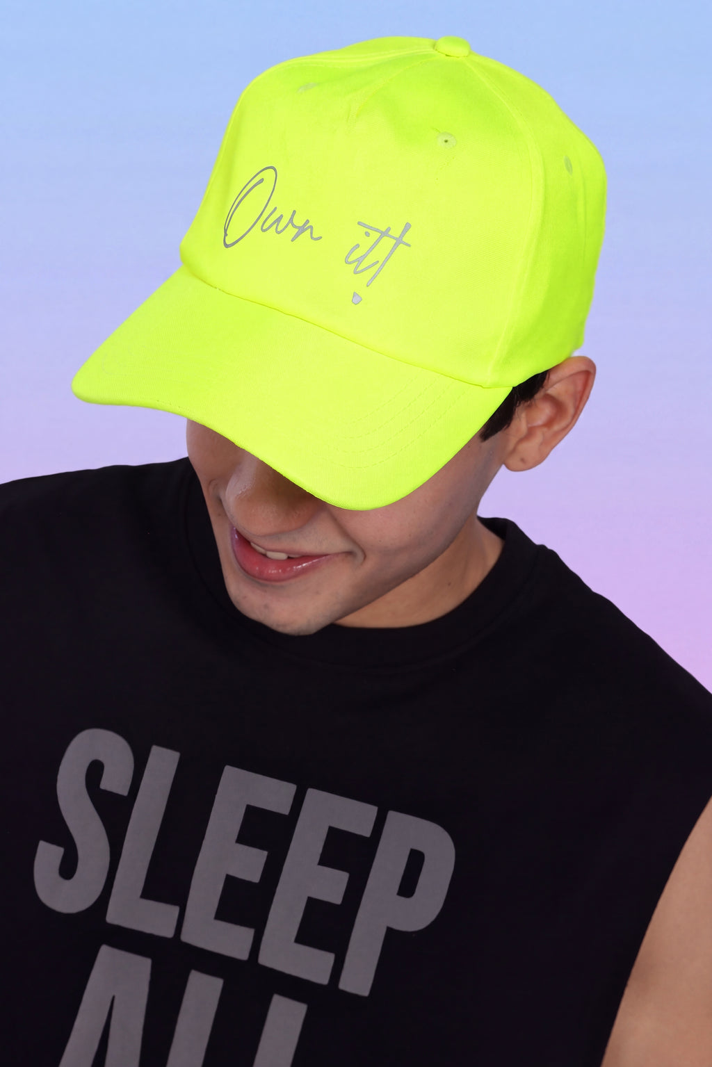 Green Printed Cap for Men - Image 1