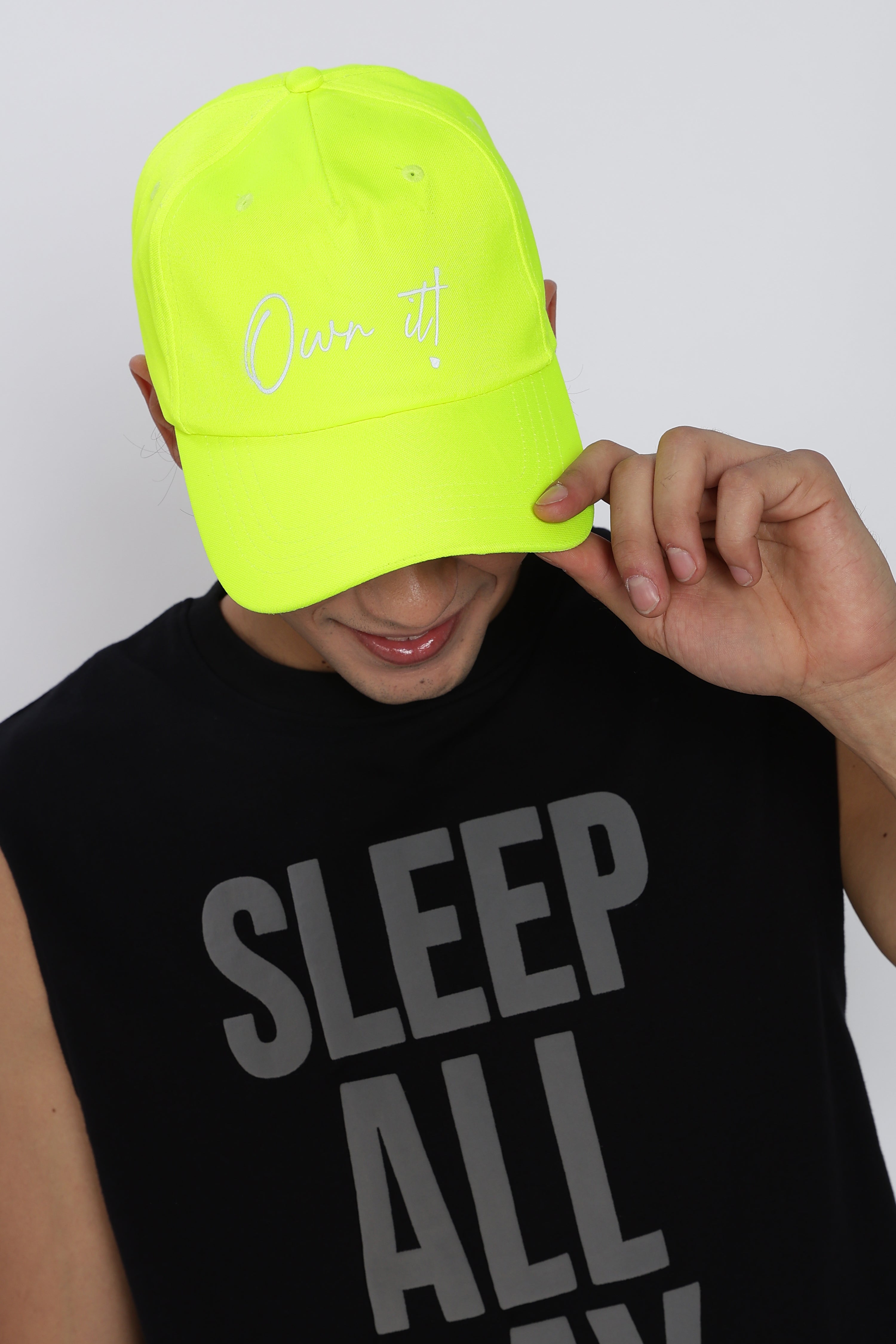 Green Printed Cap for Men - Image 2