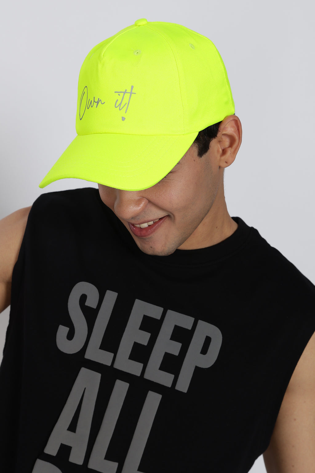 Green Printed Cap for Men - Image 4