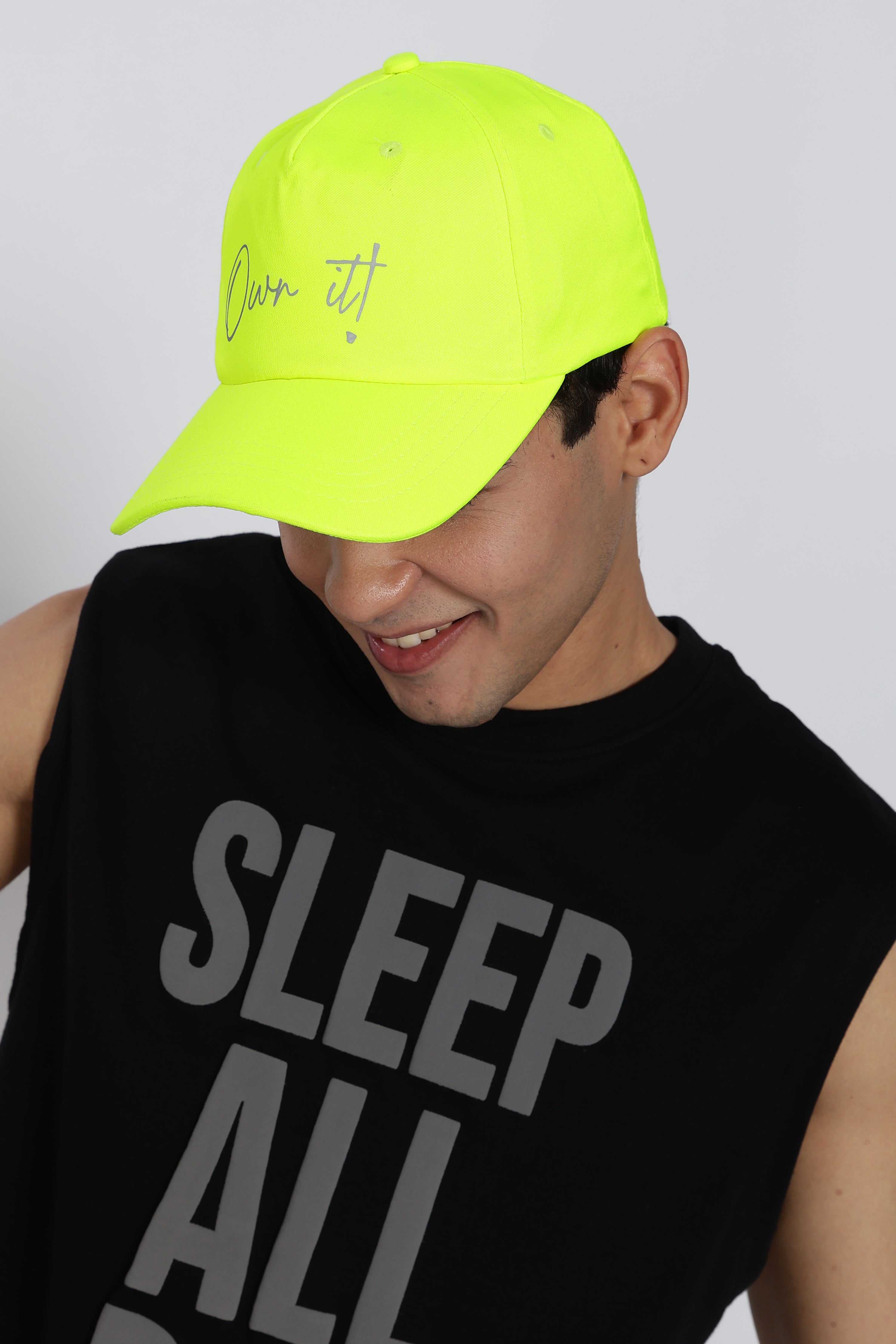 Green Printed Cap for Men - Image 4