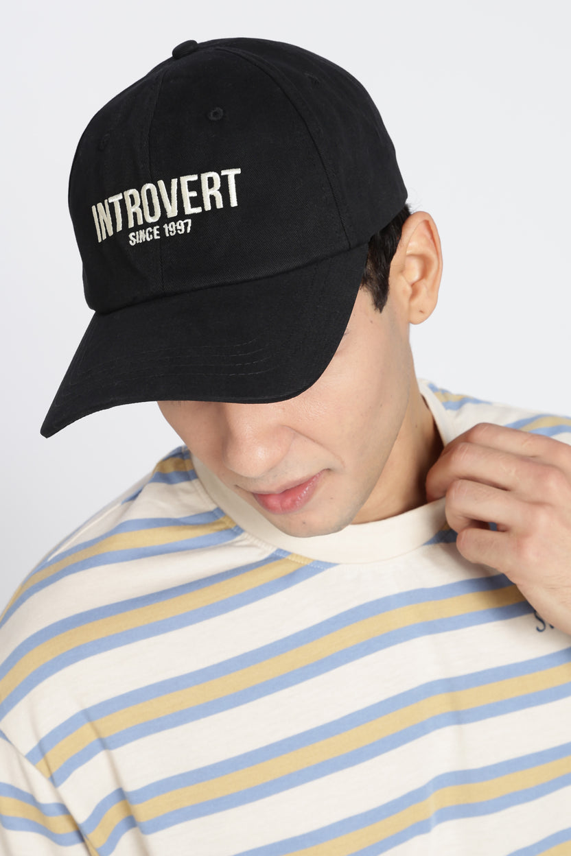 Black Embroidered Cap For Men - Image 2
