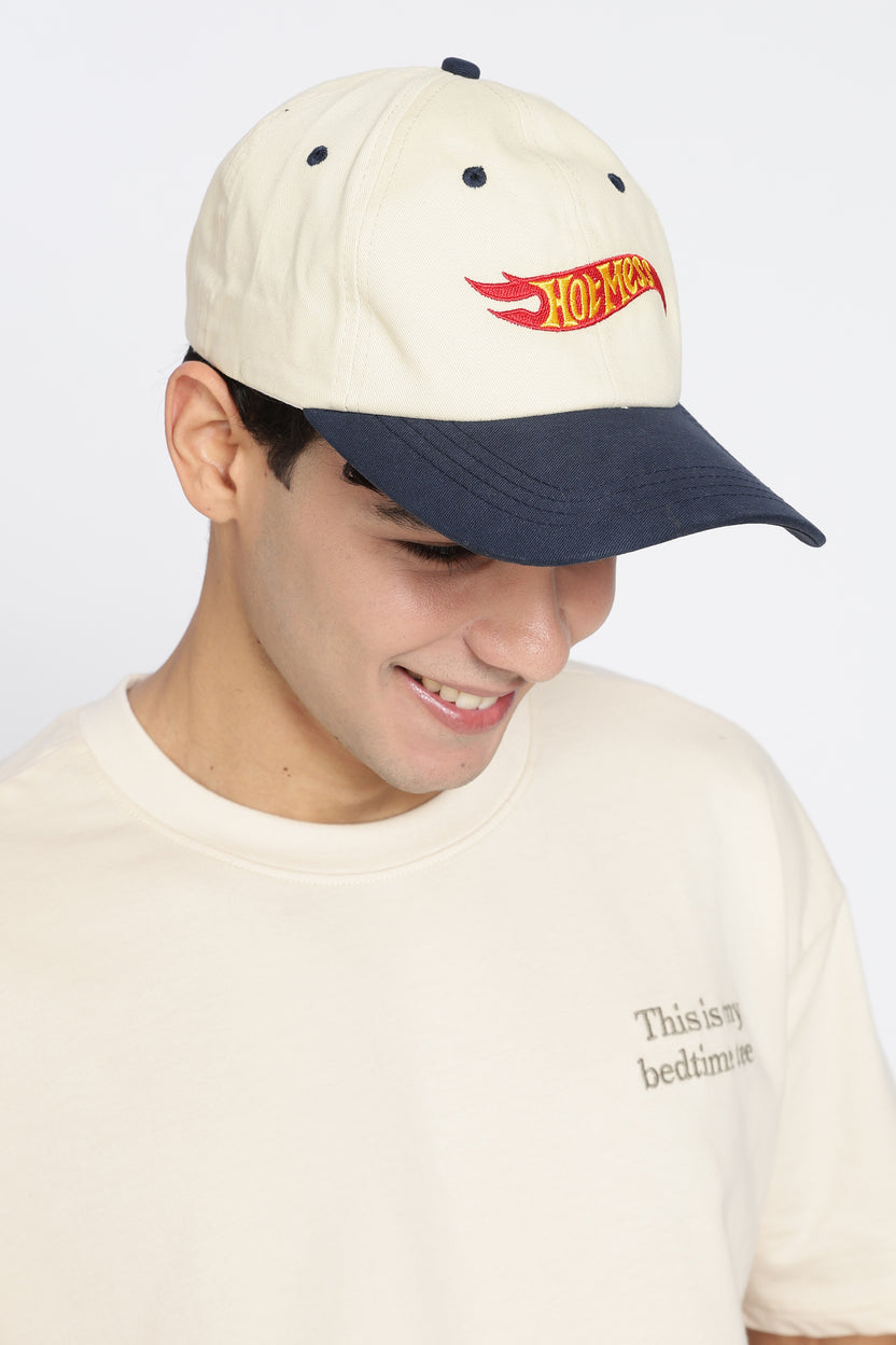 Cream Embroidered Cap For Men - Image 5