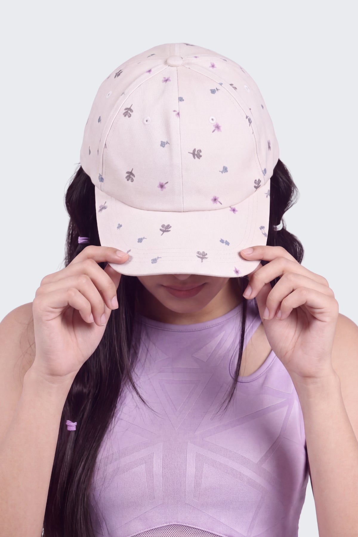 Pink Floral Printed Cap for Women - Image 6