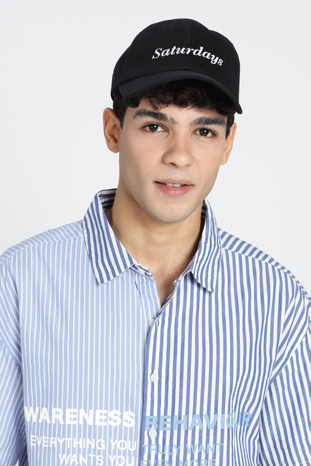 Black Embroidered Cap for Men - Image 2