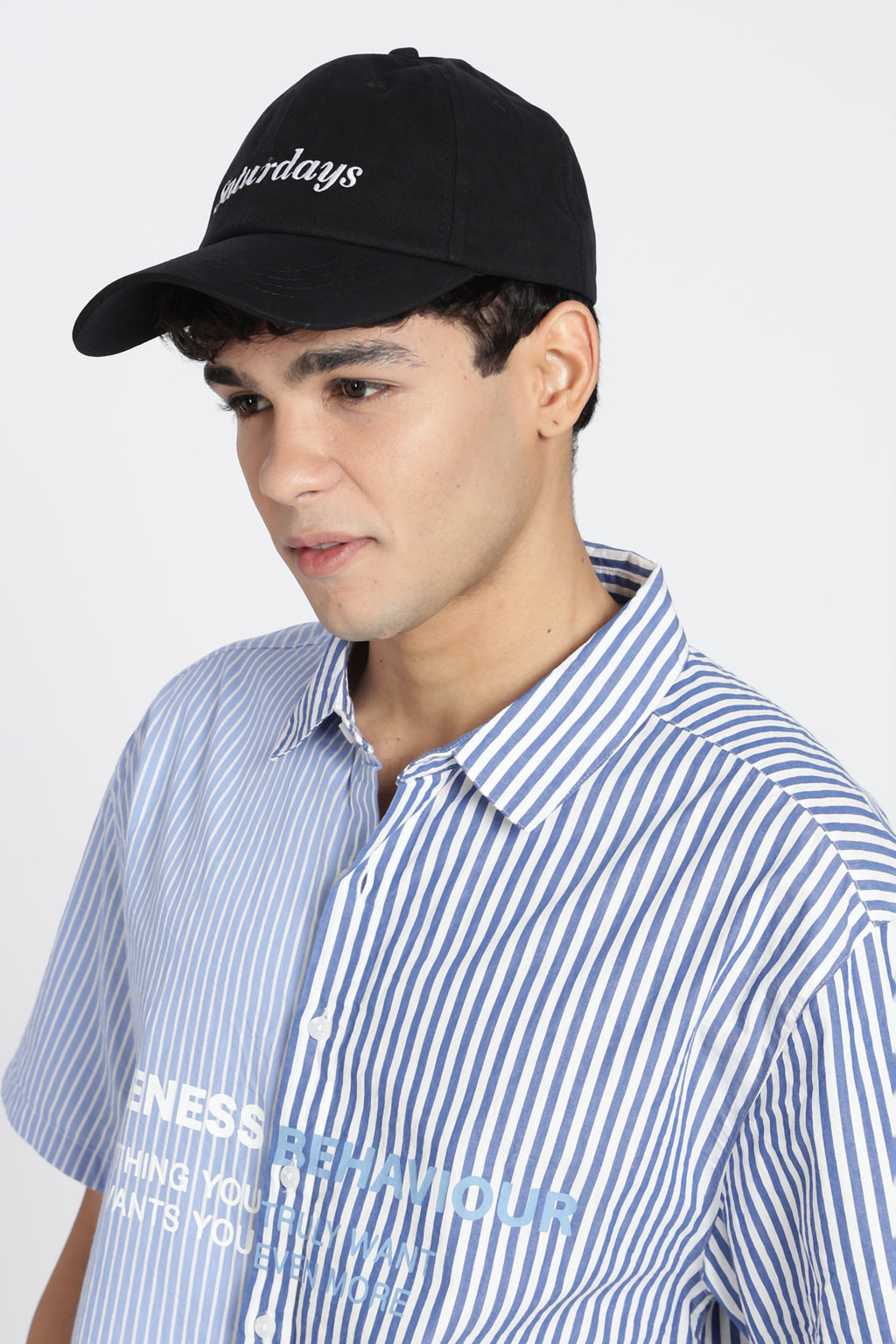 Black Embroidered Cap for Men - Image 4