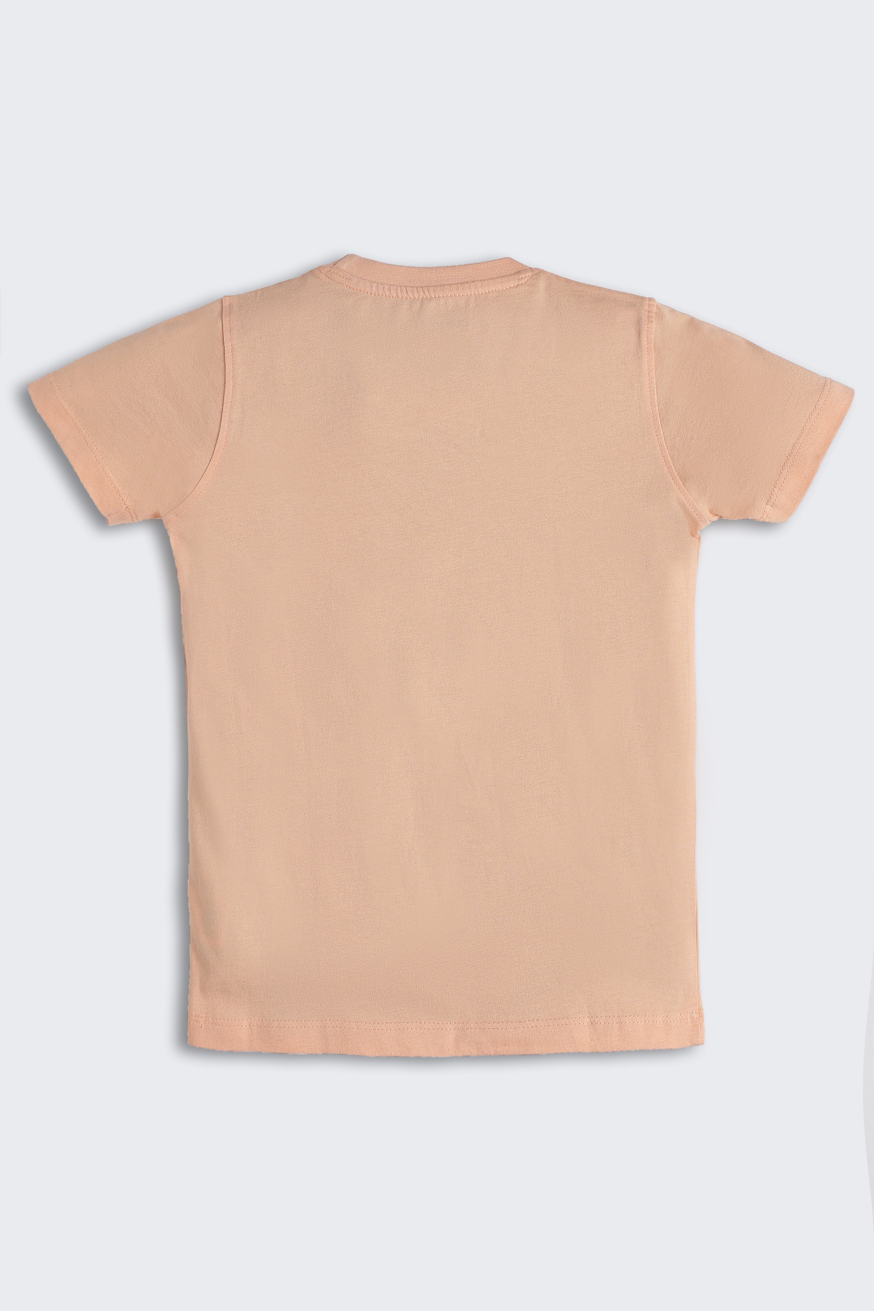 Peach Graphic Printed Regular Fit T-Shirt for Boys - Image 3