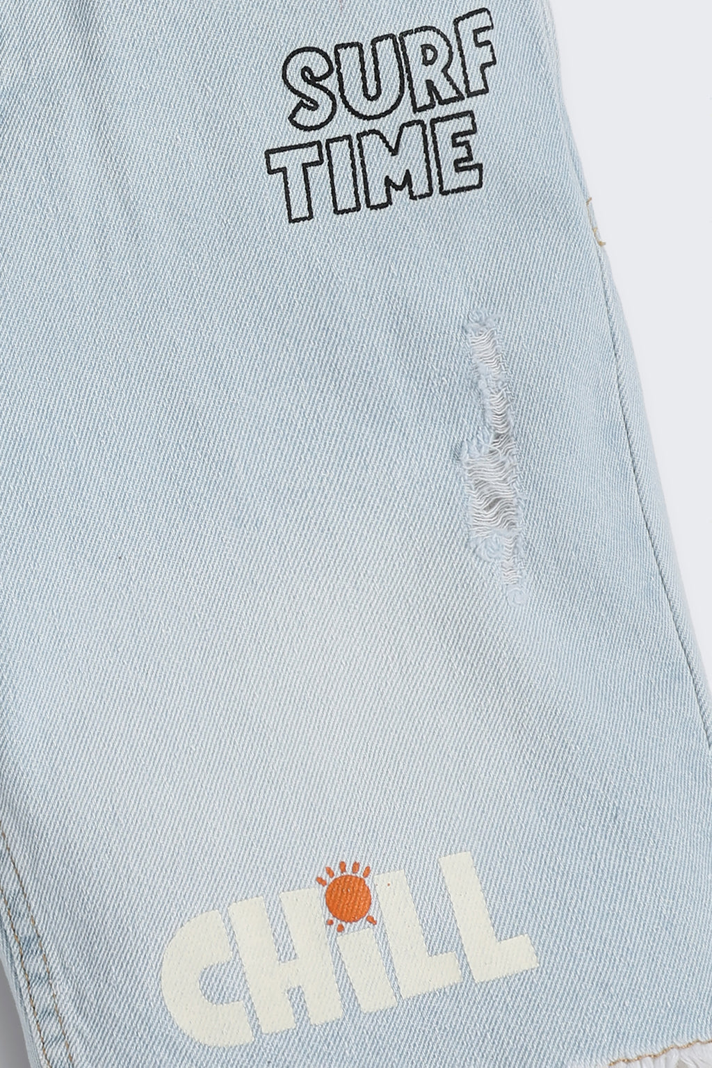 Light Blue 5 Pocketed Regular Fit Shorts for Boys - Image 5