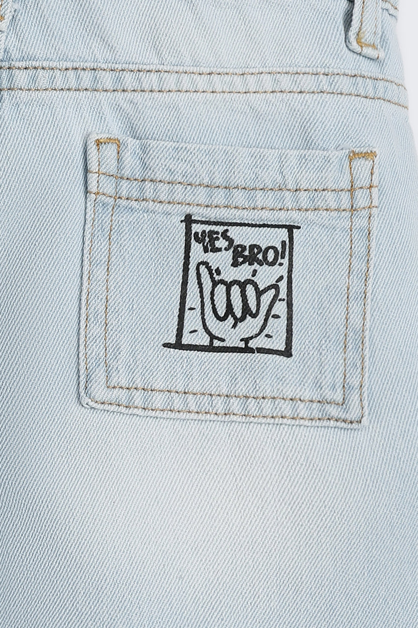 Light Blue 5 Pocketed Regular Fit Shorts for Boys - Image 6