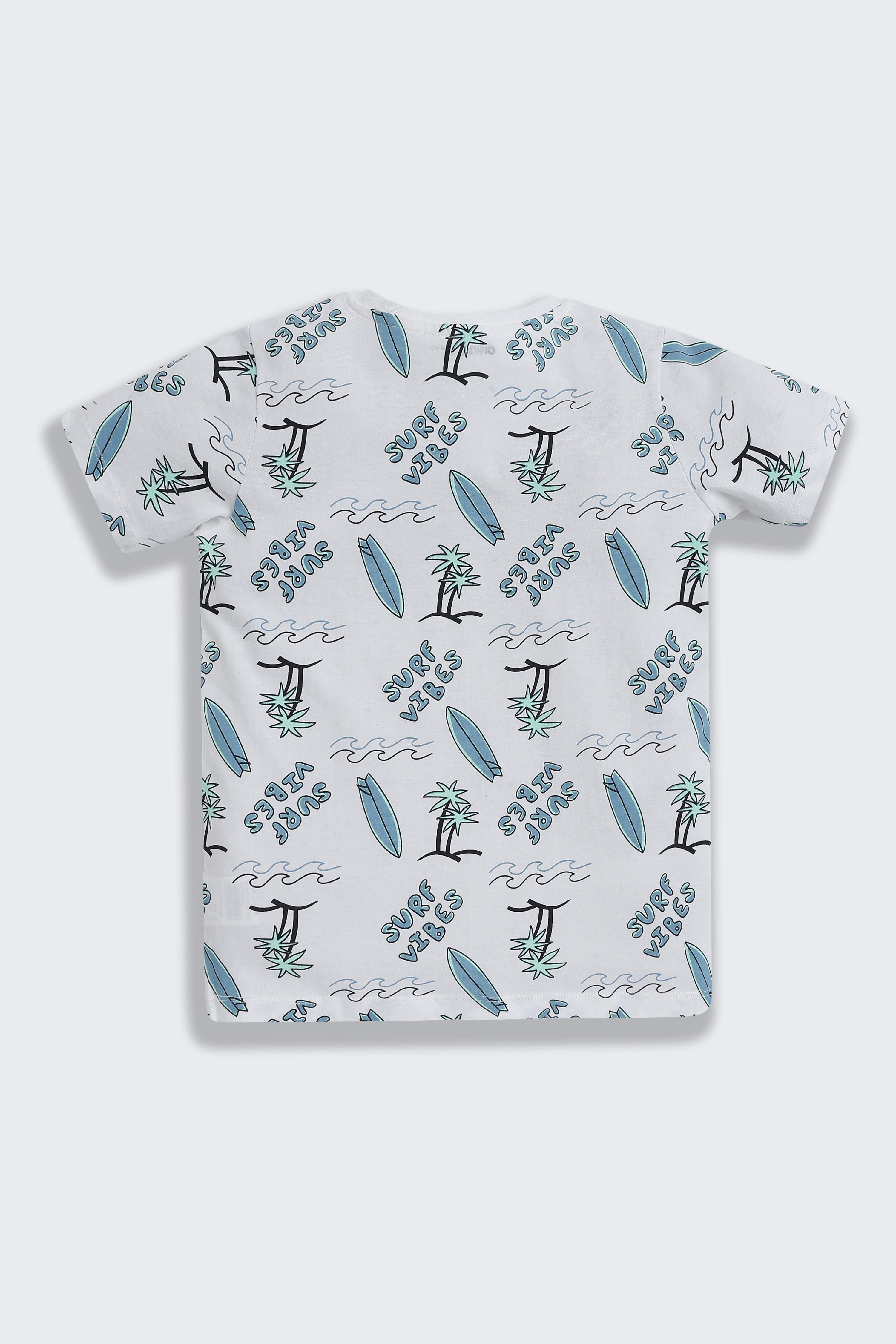 Blue All - Over Printed Regular Fit Co-ord Set for Boys - Image 4