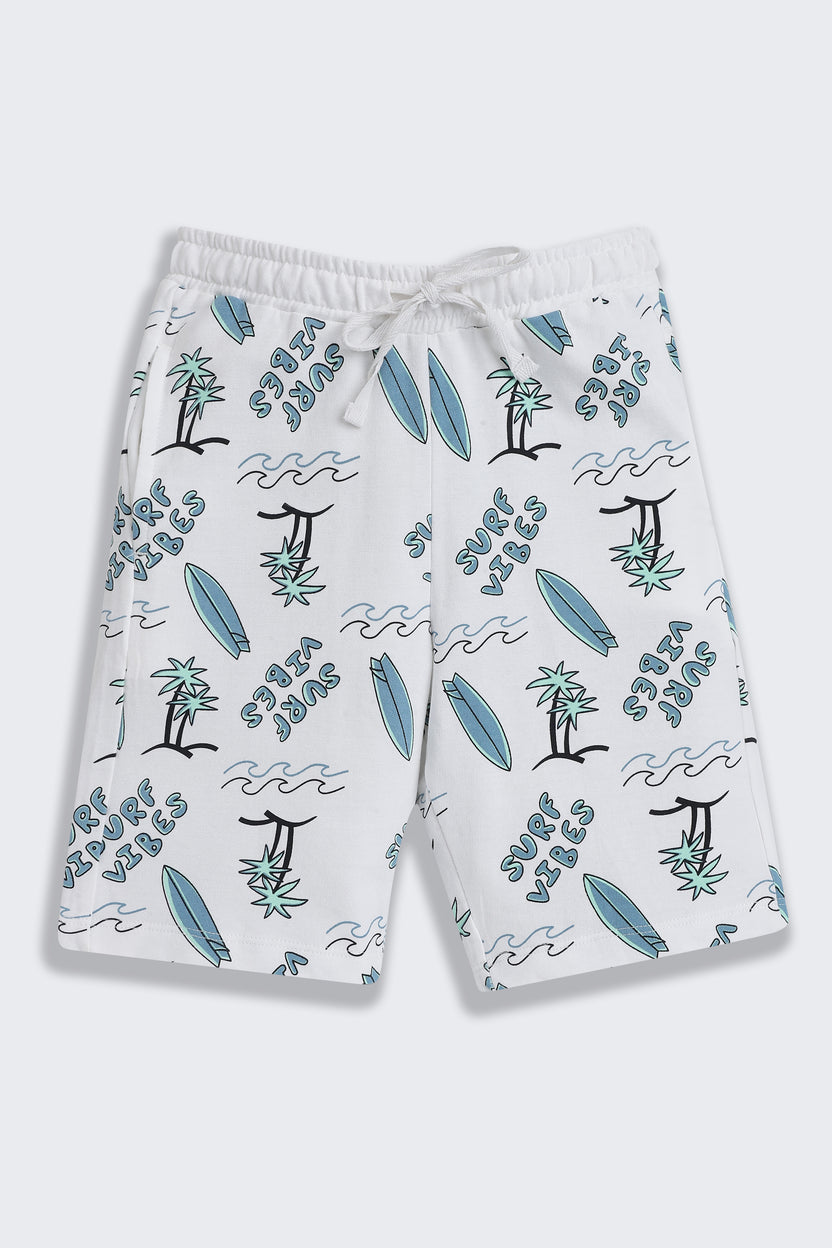 Blue All - Over Printed Regular Fit Co-ord Set for Boys - Image 5