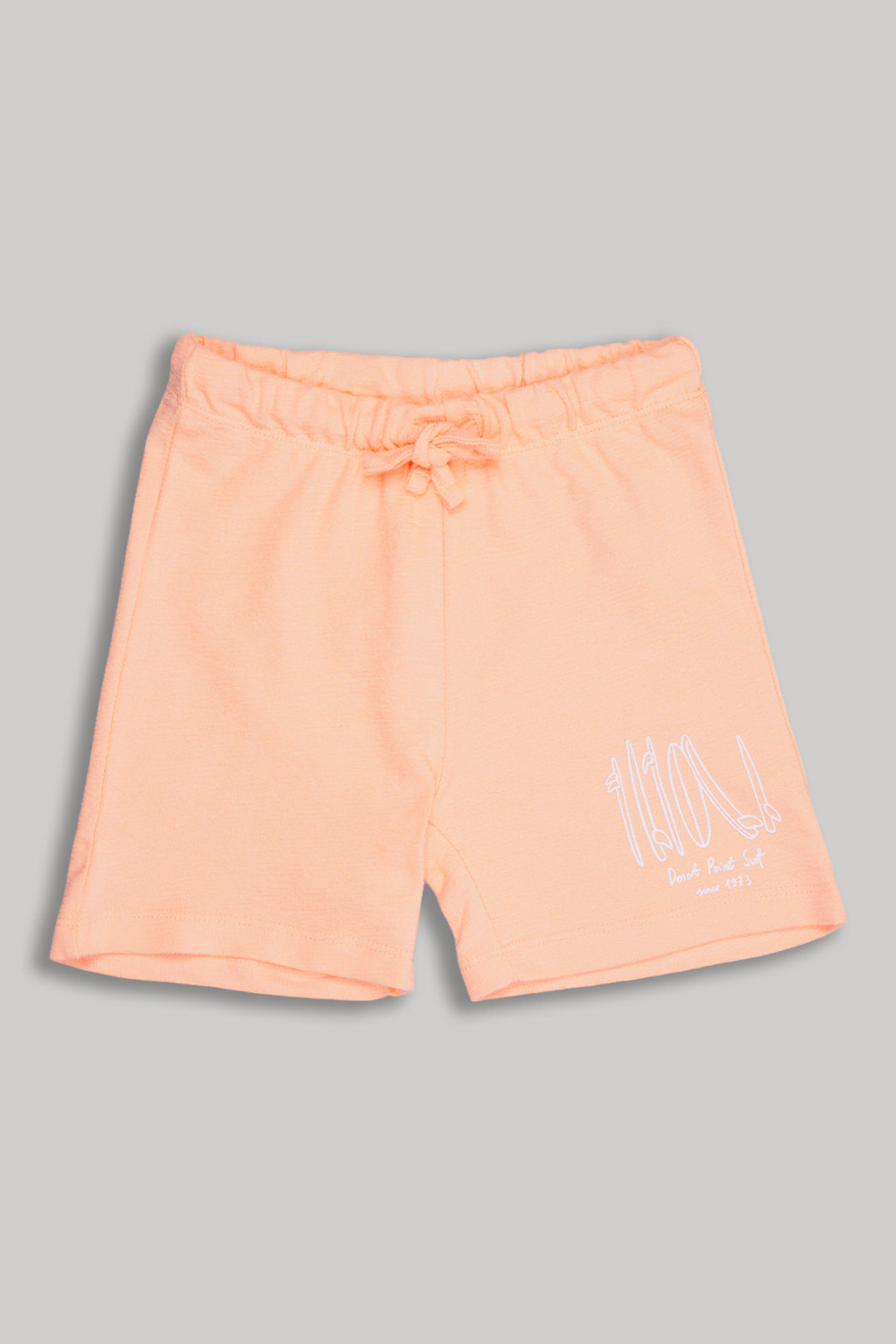 Peach Typographic Printed Regular Fit Co-ord Set for Boys - Image 3
