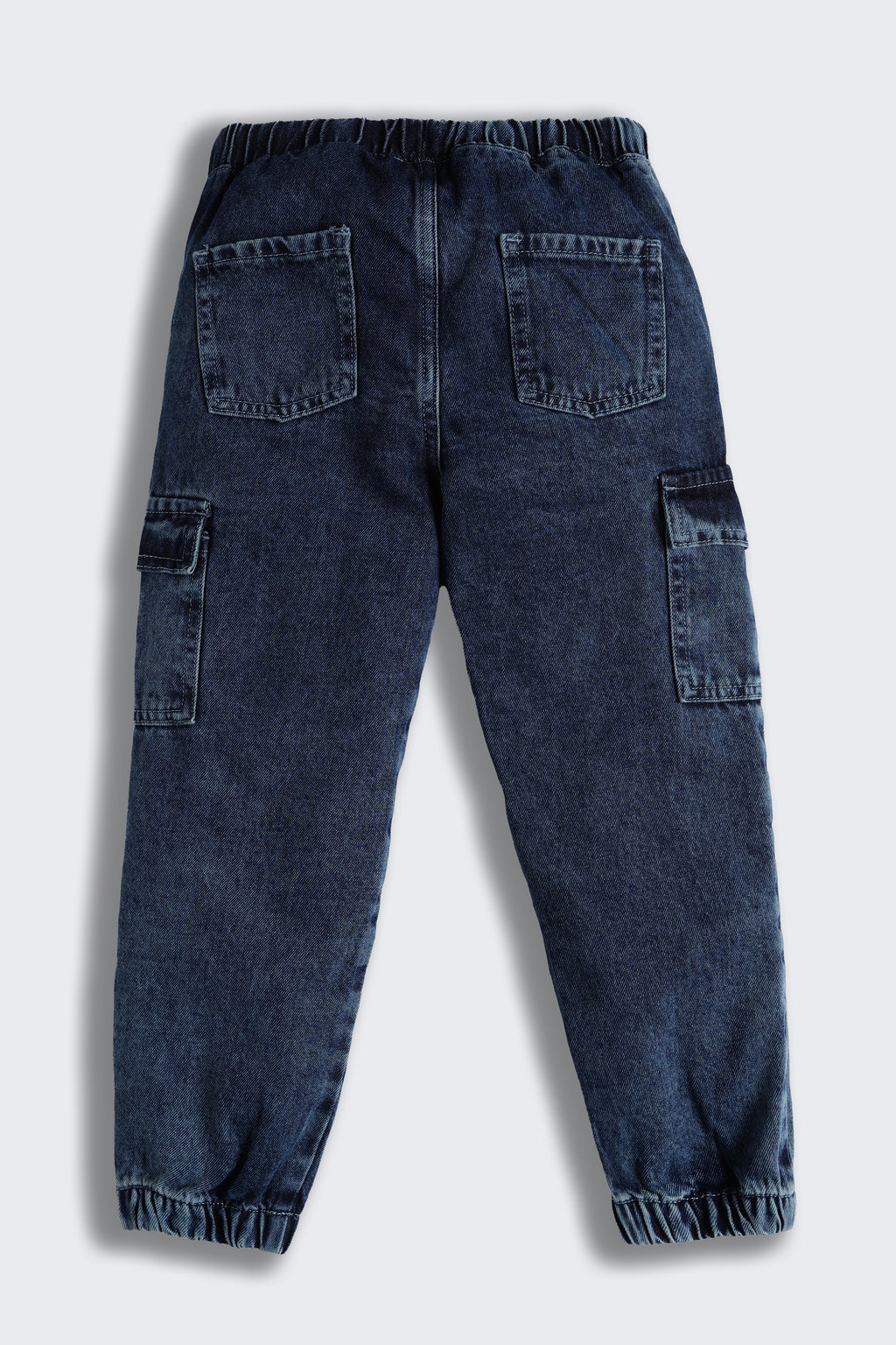 Blue 6 Pocketed Regular Fit Joggers for Boys - Image 3