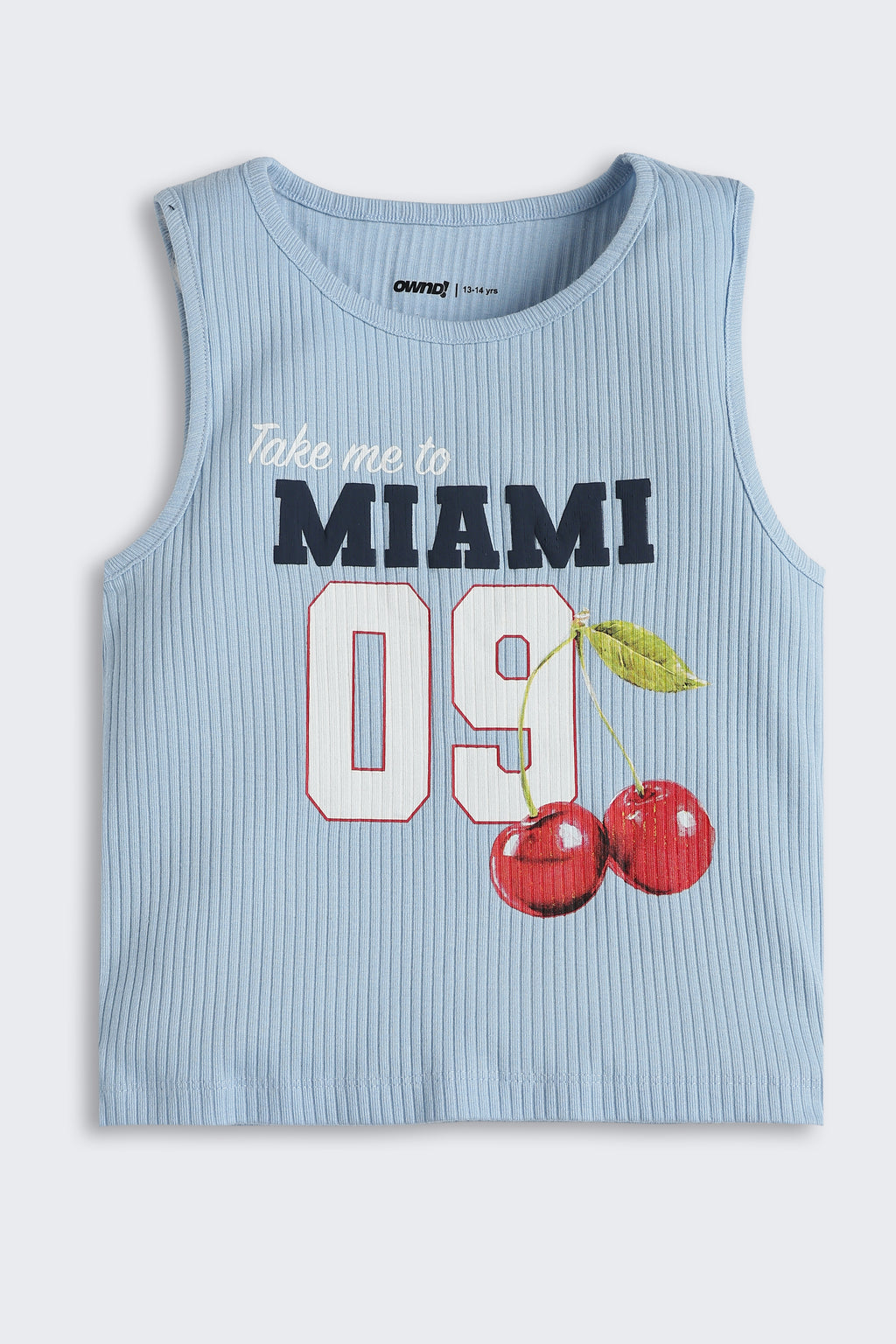 Blue Graphic Printed Regular Fit T-Shirt for Tweens Girls - Image 2