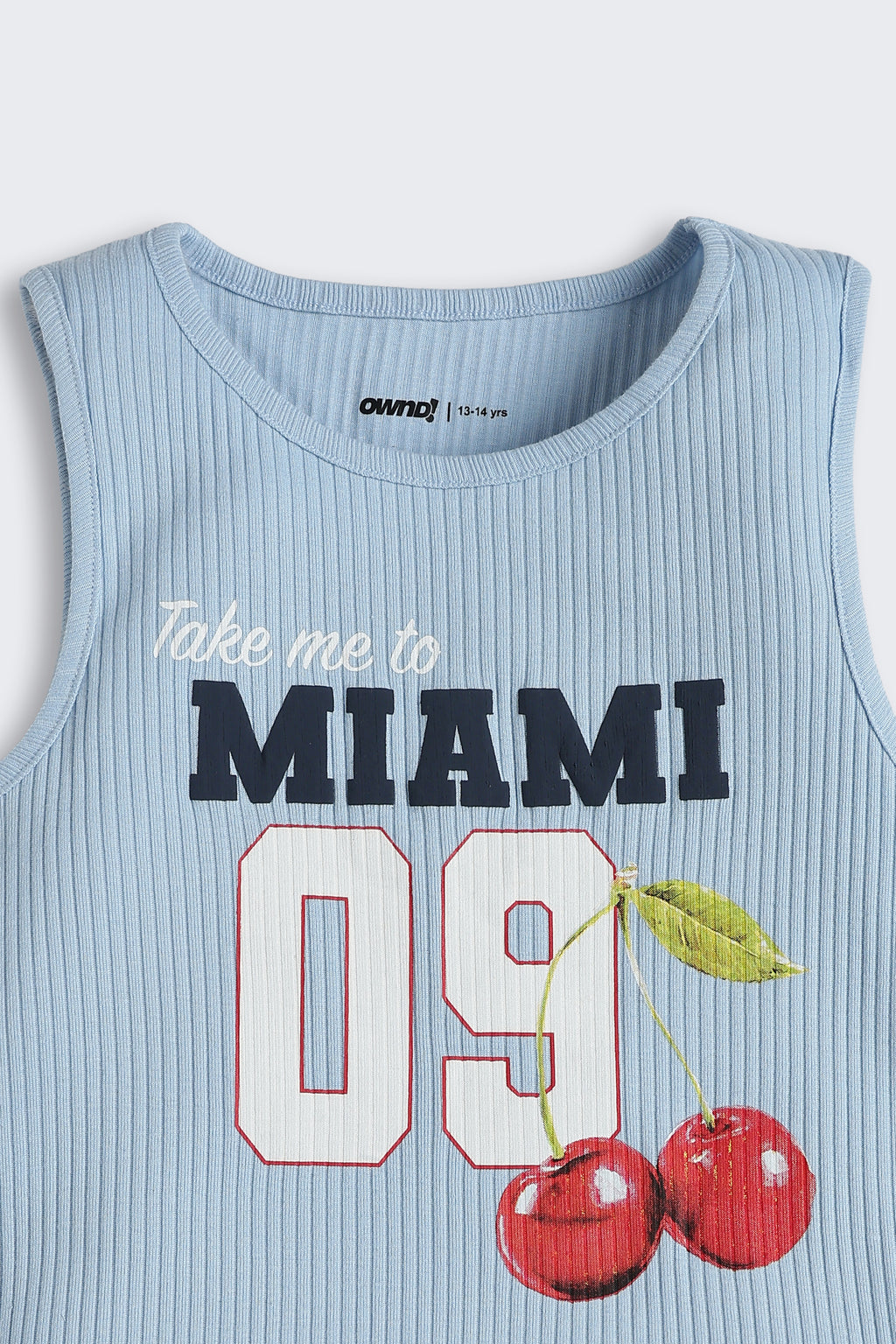 Blue Graphic Printed Regular Fit T-Shirt for Tweens Girls - Image 4