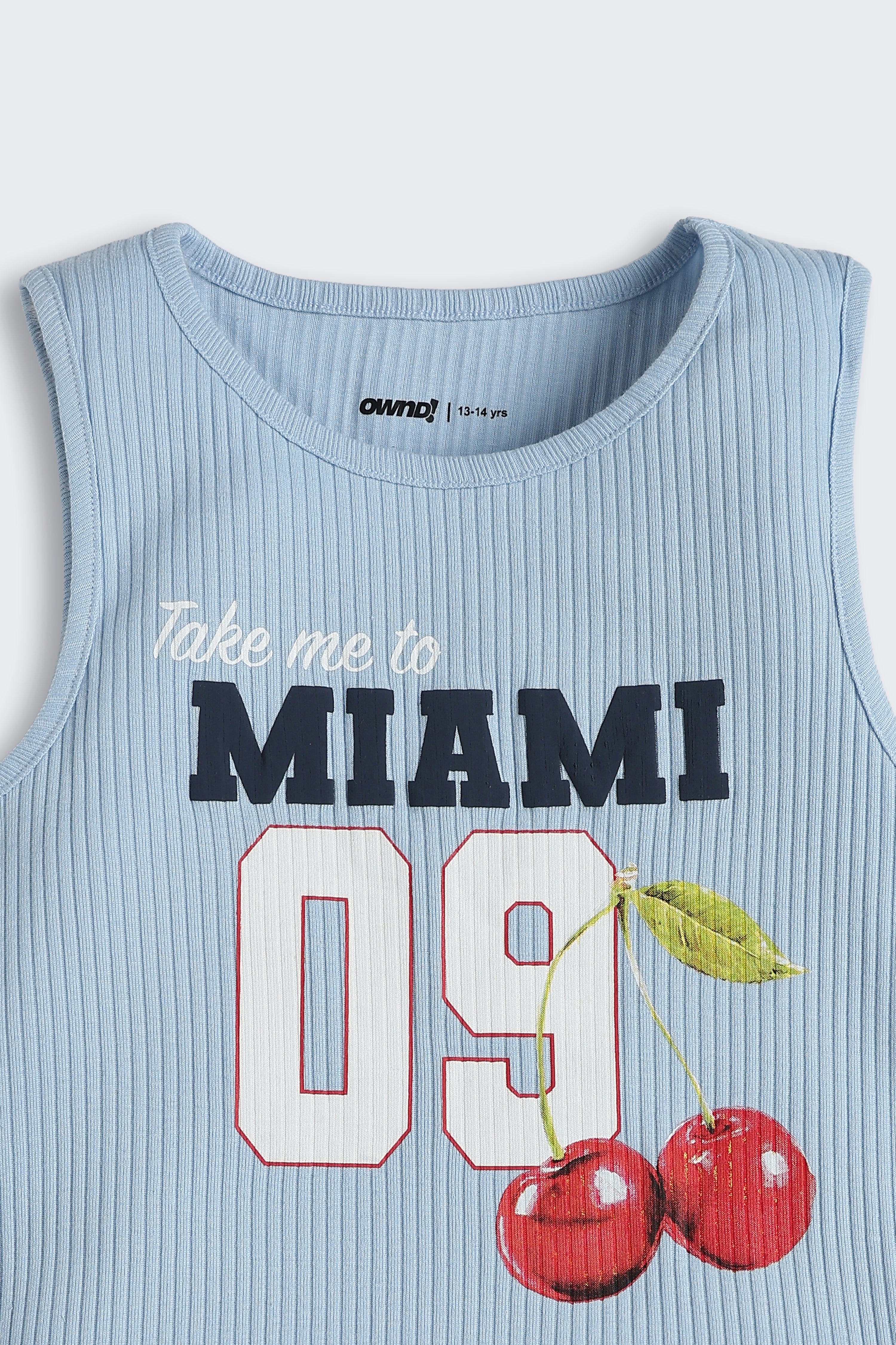 Blue Graphic Printed Regular Fit T-Shirt for Tweens Girls - Image 4