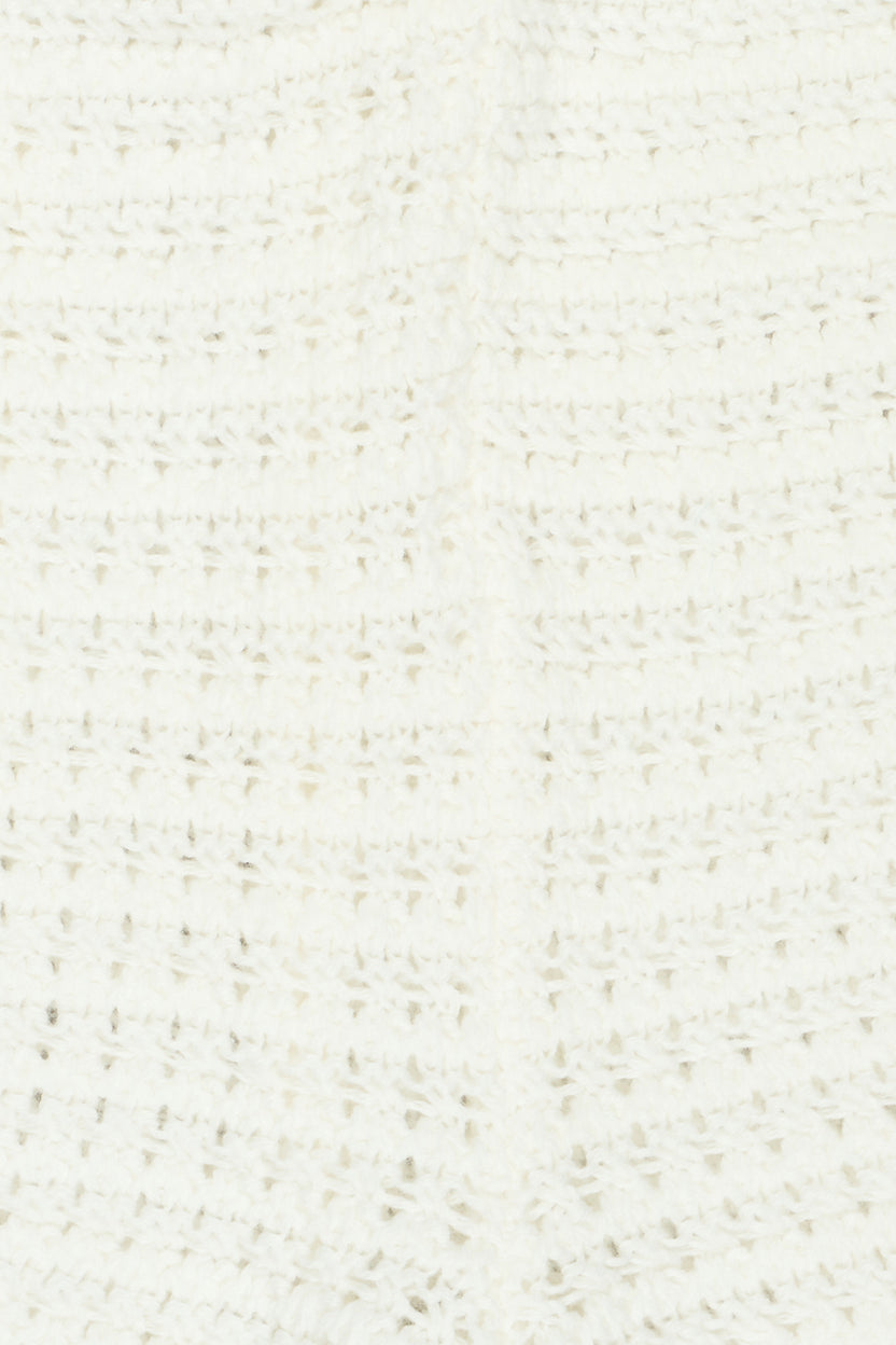 White Self Design Regular Fit Shorts For Girls - Image 5