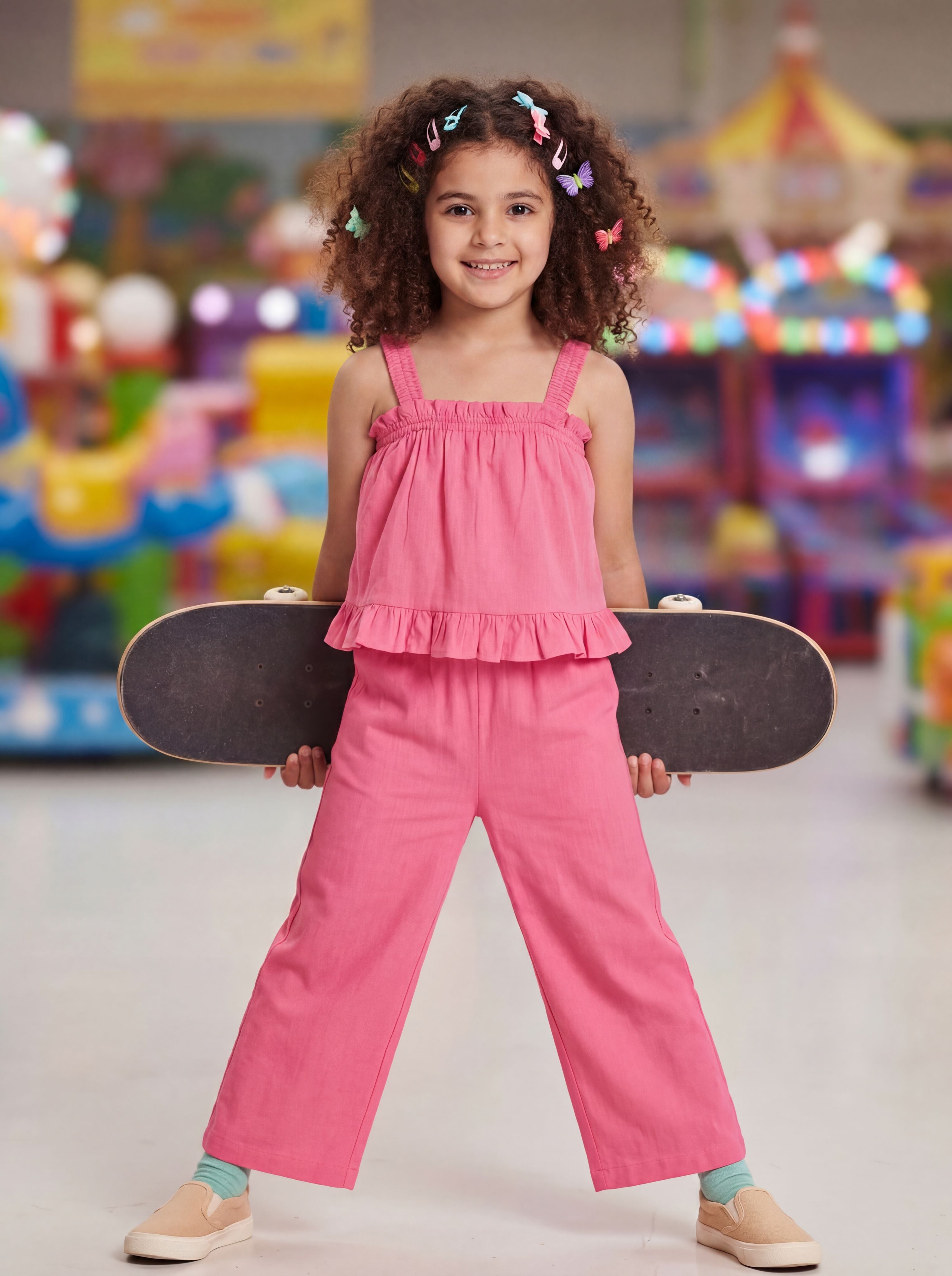 Coral Regular Fit Co-ord Set for Girls - Image 1