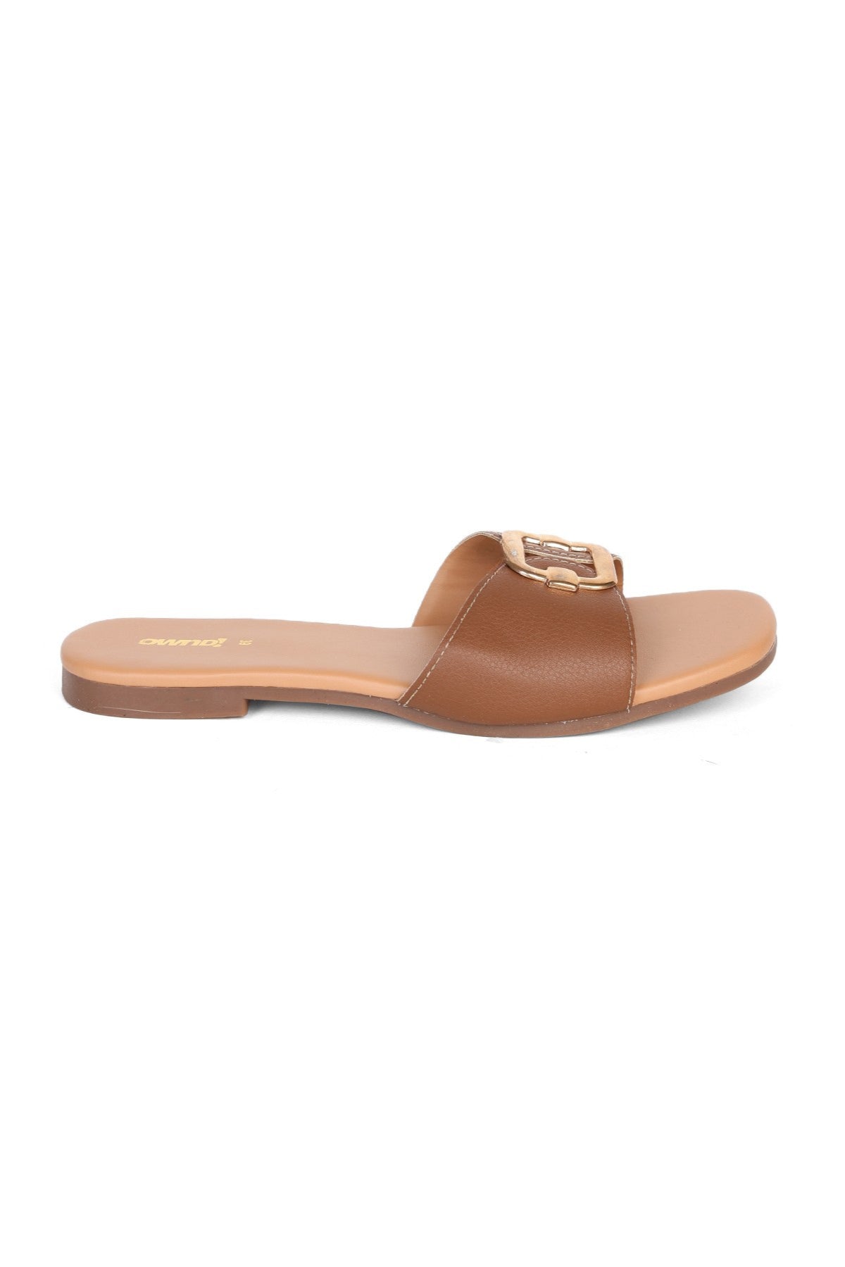 Brown Open Toe Flats for Women - Image 6