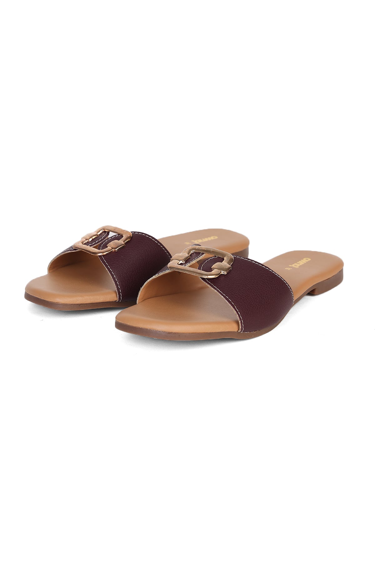 Maroon Solid Flats for Women - Image 5