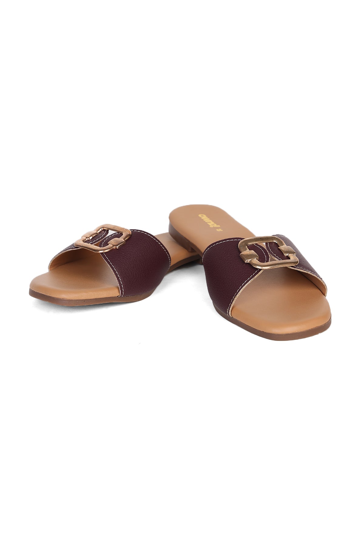 Maroon Solid Flats for Women - Image 6