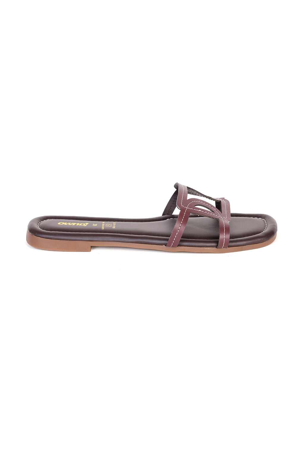 Brown Solid Flats for Women - Image 2