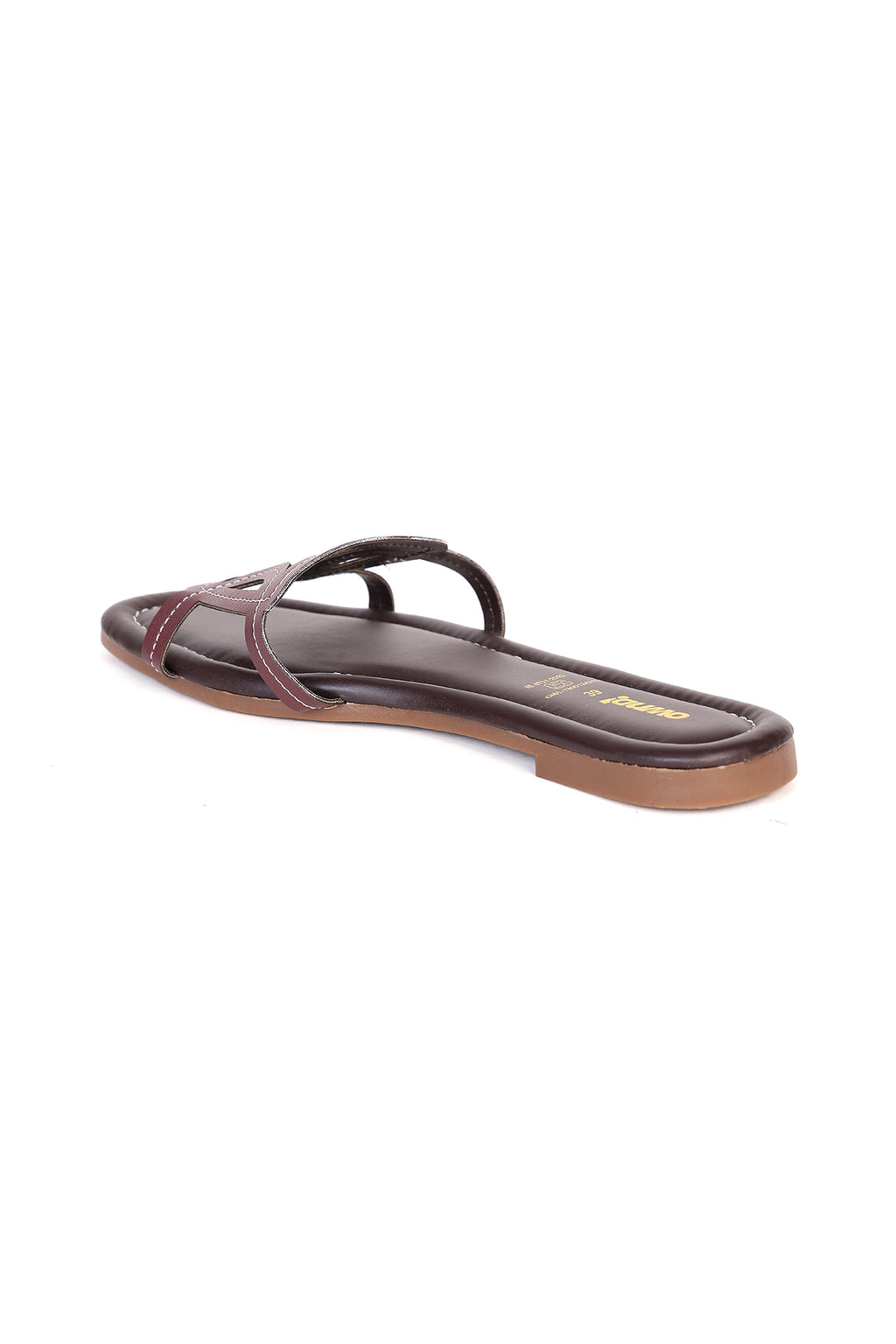 Brown Solid Flats for Women - Image 4