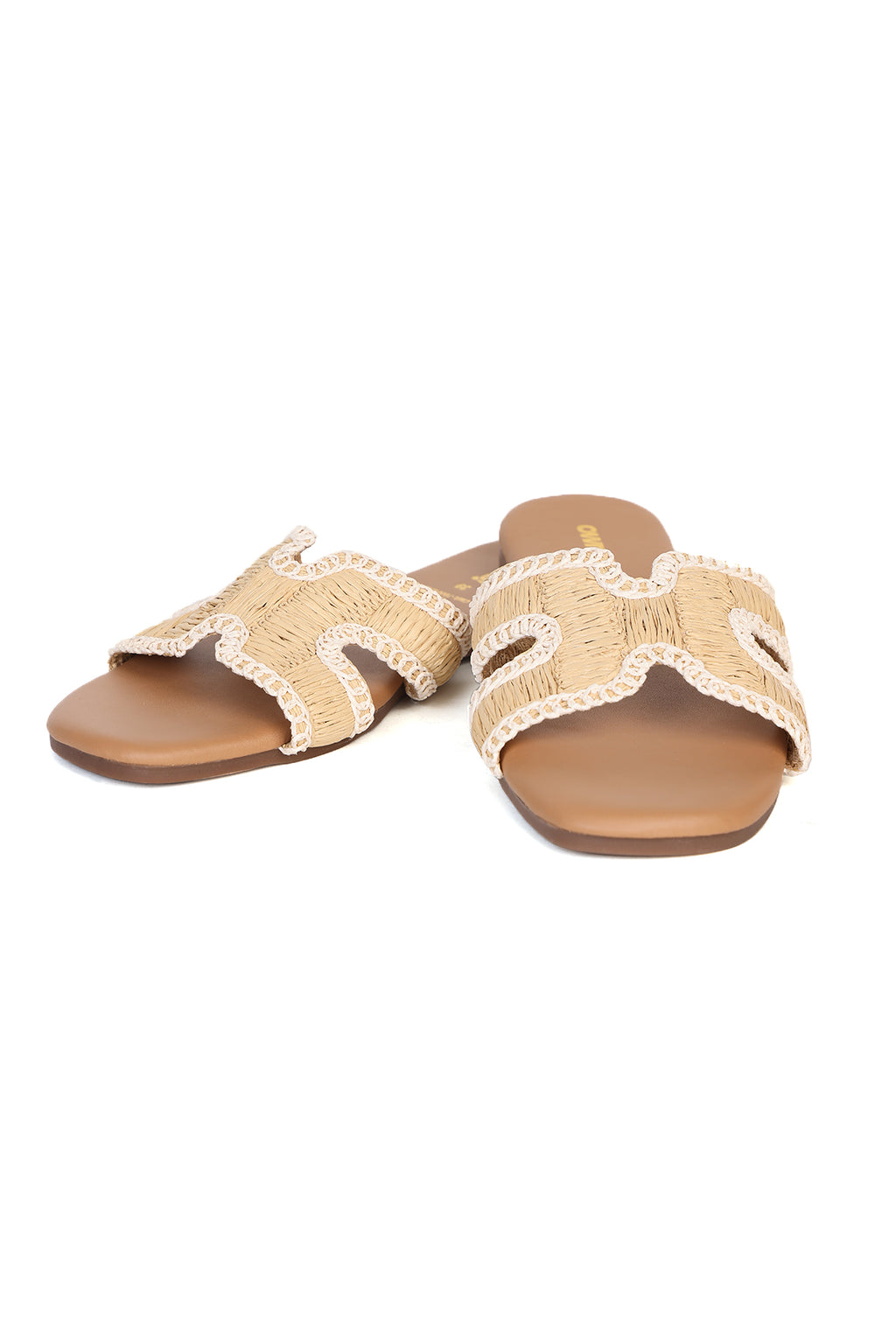 Beige Solid Flats for Women - Image 6