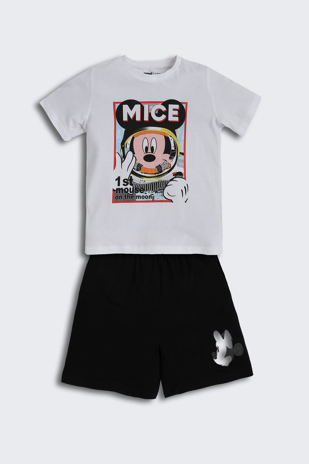 White Minnie Mouse Graphic Printed Regular Fit Night Suit for Tweens Girls - Image 2