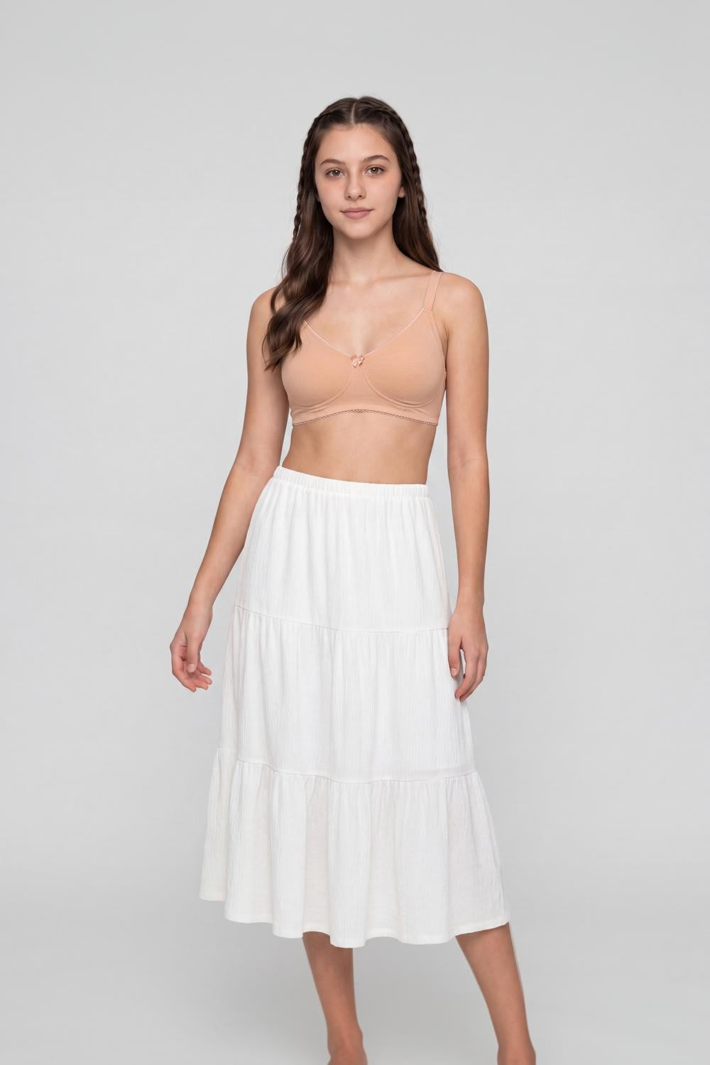Beige Cotton Blend Regular Fit Bra for Women - Image 5