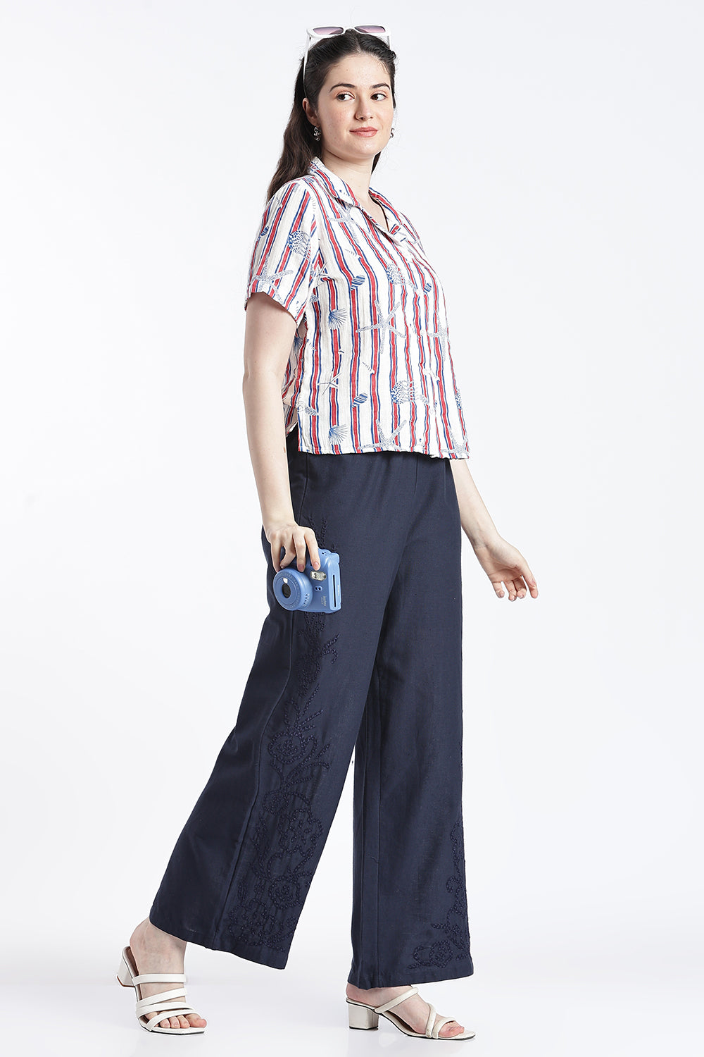 Red Stripes Regular Fit Shirt For Women - Image 6