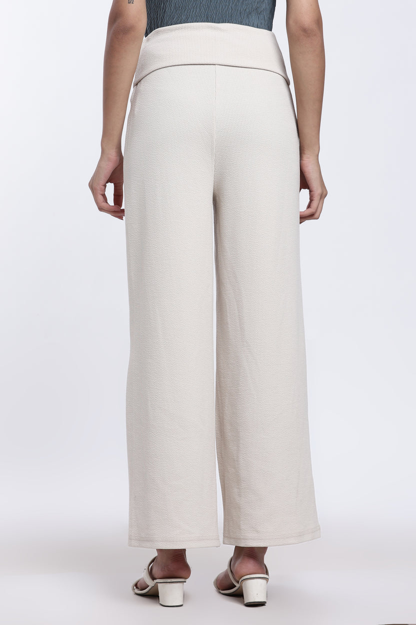 Beige Wide-Leg Pant for Women - Image 5