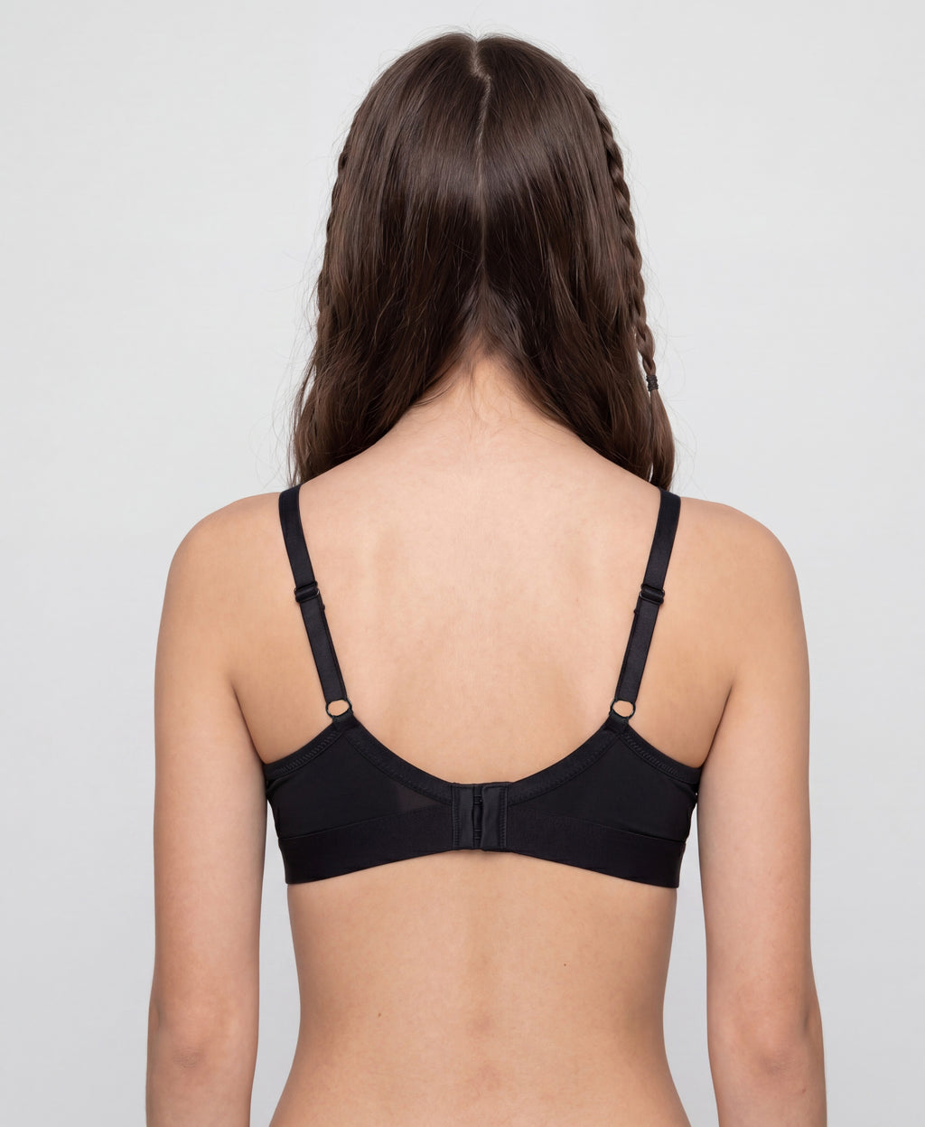 Black Solid Regular Fit Bra for Women - Image 5