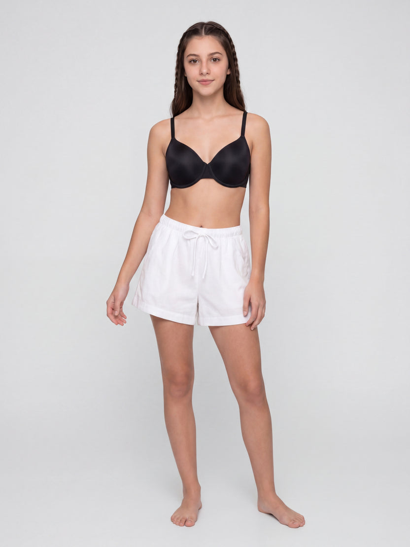 Black Solid Regular Fit Bra for Women - Image 6