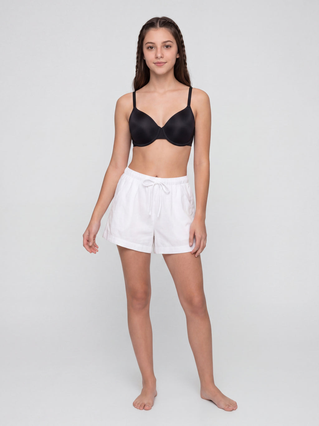 Black Solid Regular Fit Bra for Women - Image 6