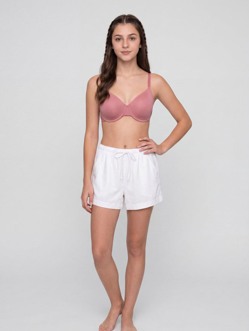 Pink Solid Bra for Women - Image 2