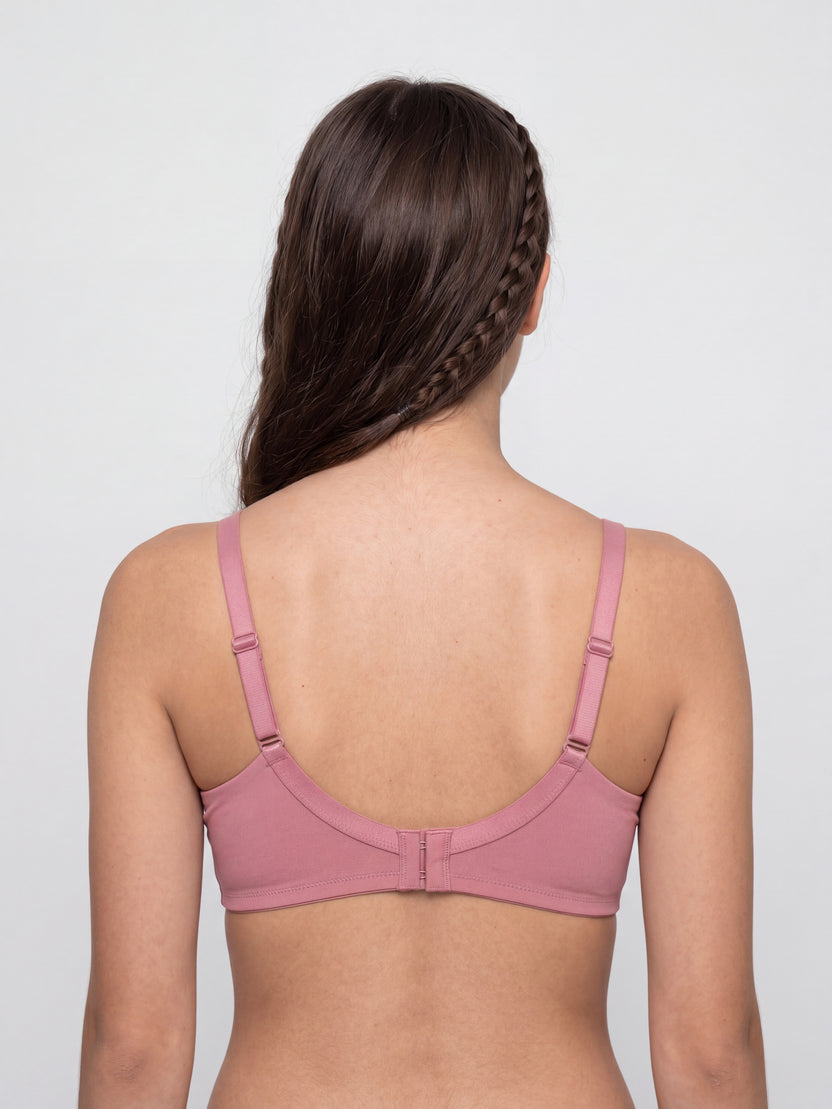 Pink Solid Bra for Women - Image 5