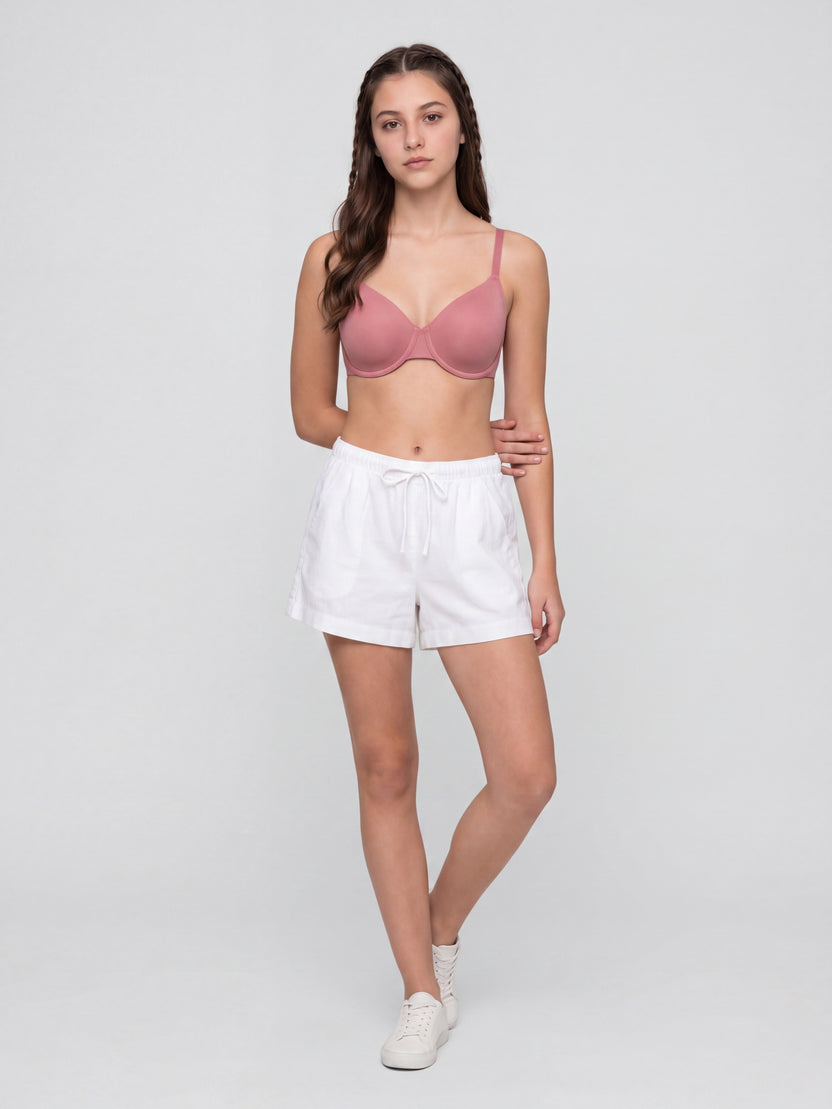 Pink Solid Bra for Women - Image 6