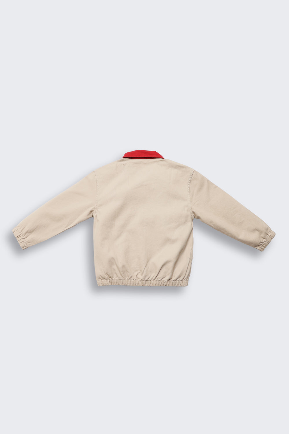 Beige Placement Printed Regular Fit Jacket for Boys - Image 3