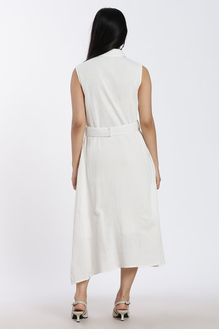 Off White Wear Regular Fit Dress for Women - Image 5
