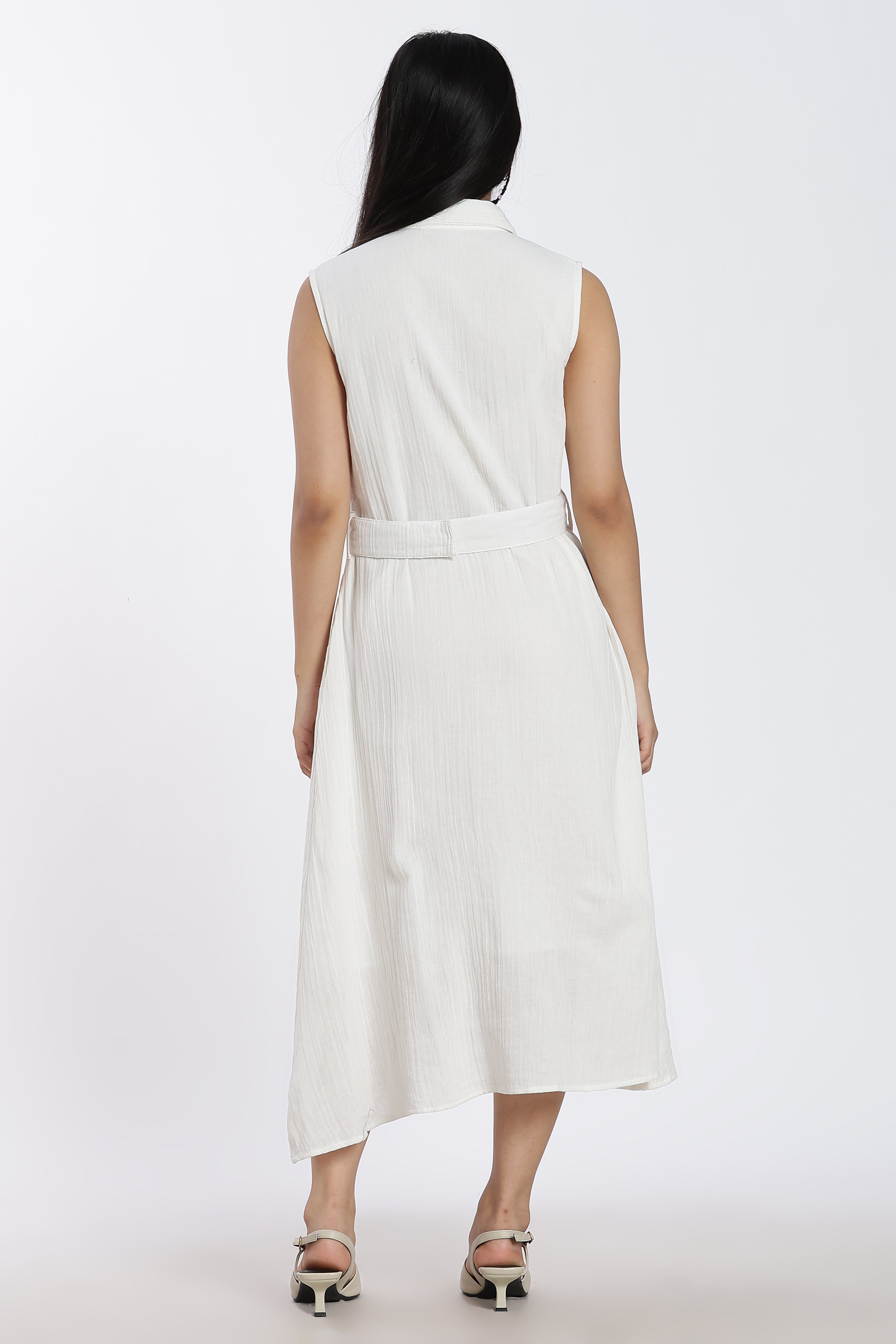 Off White Wear Regular Fit Dress for Women - Image 5
