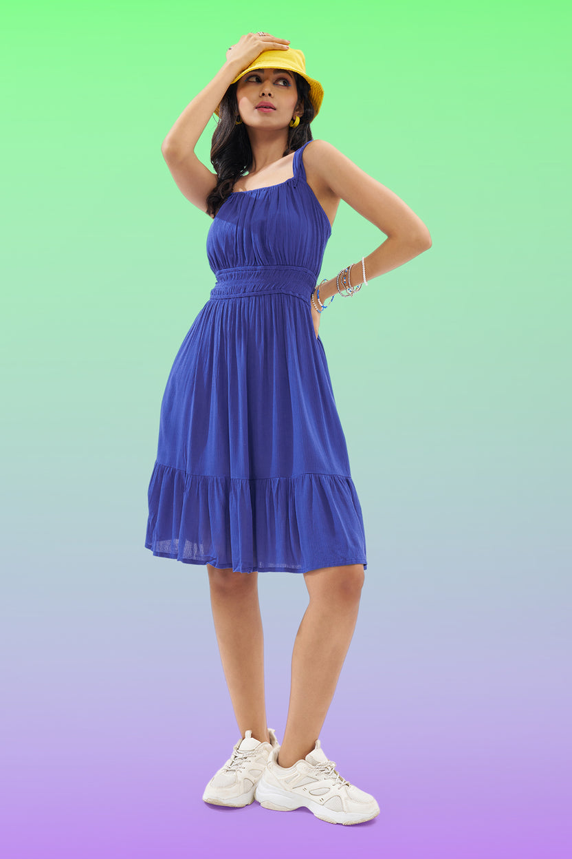 Indigo Tiered Dress For Women - Image 1