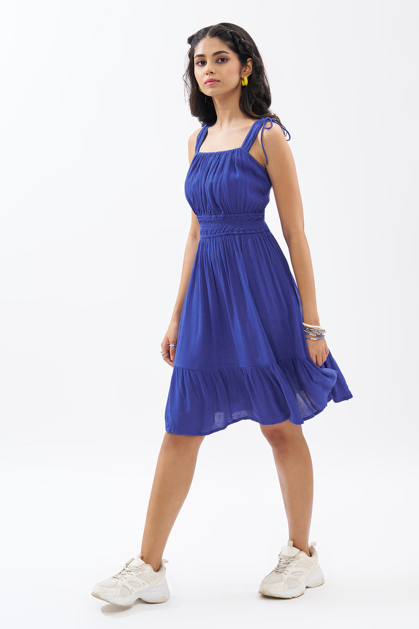 Indigo Tiered Dress For Women - Image 4