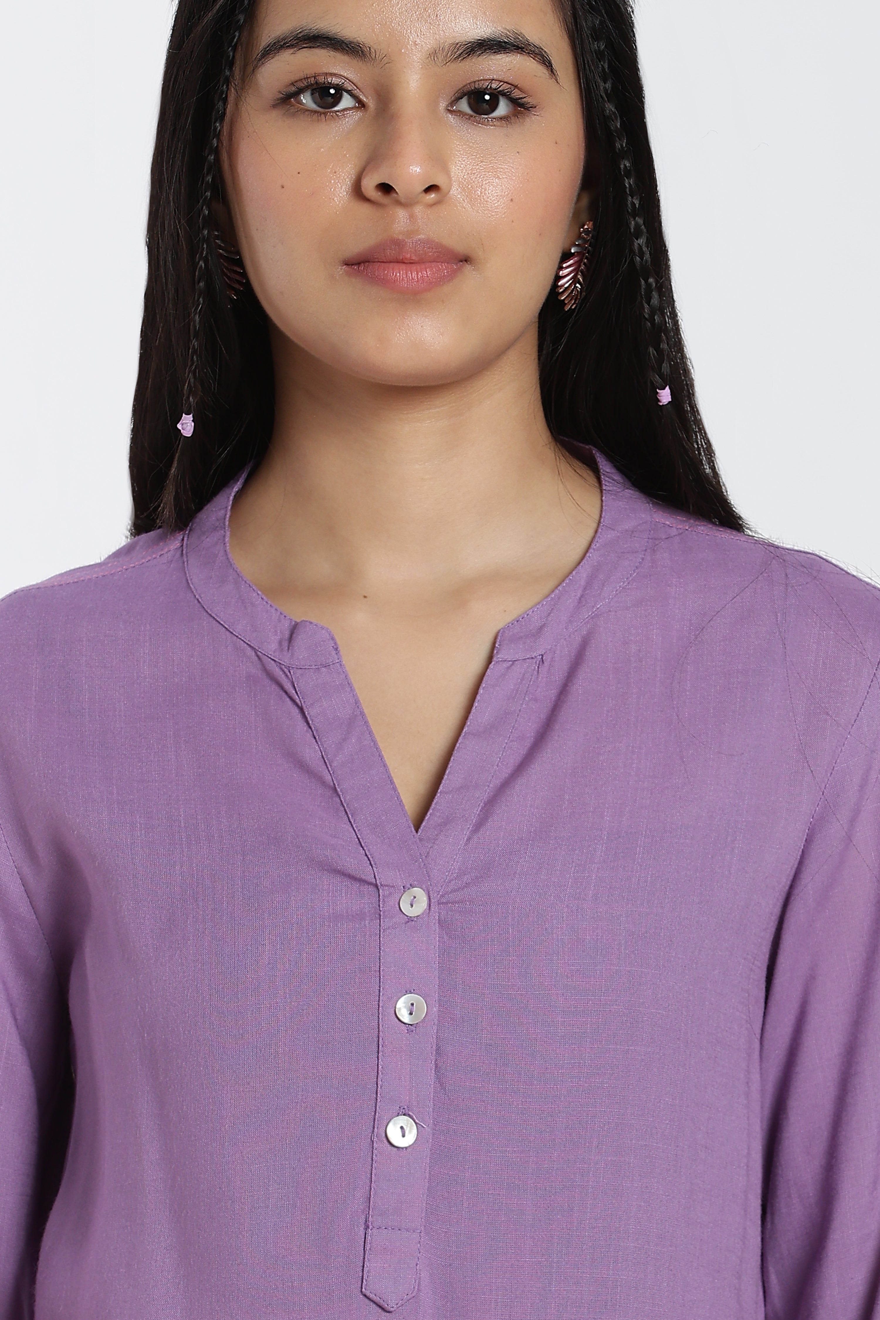 Lilac Everyday Essentials Regular Fit Tunic for Women - Image 3