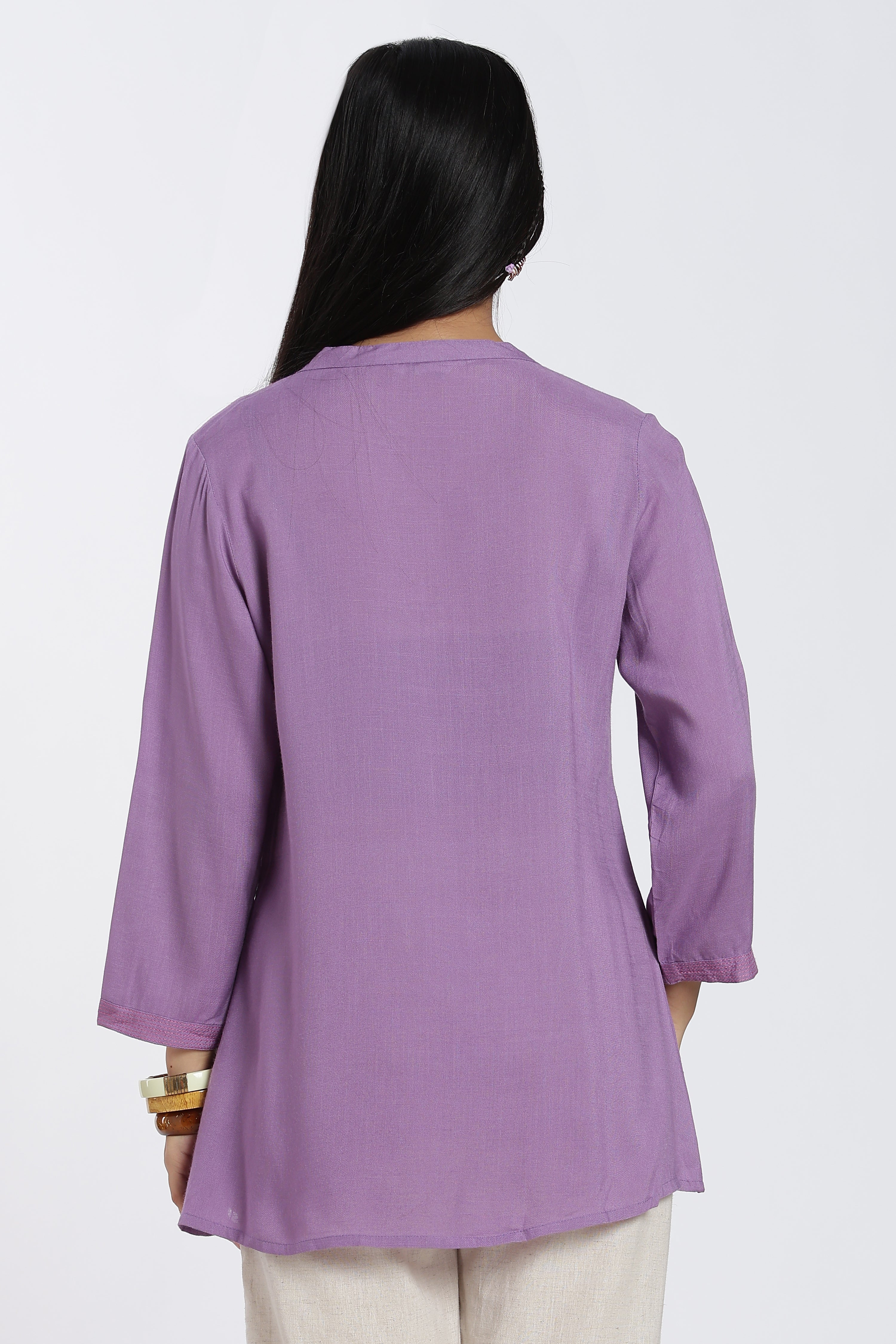 Lilac Everyday Essentials Regular Fit Tunic for Women - Image 5