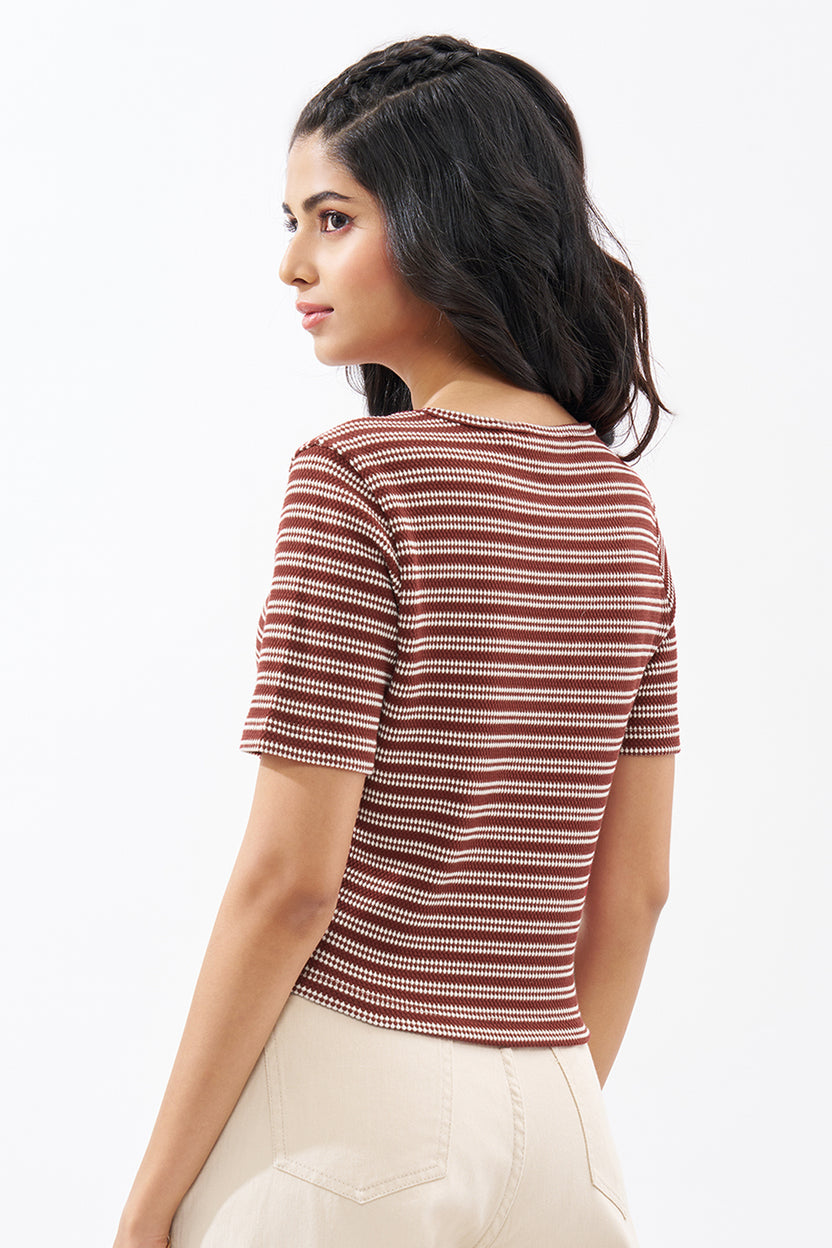 Red Striped Top for Women - Image 5
