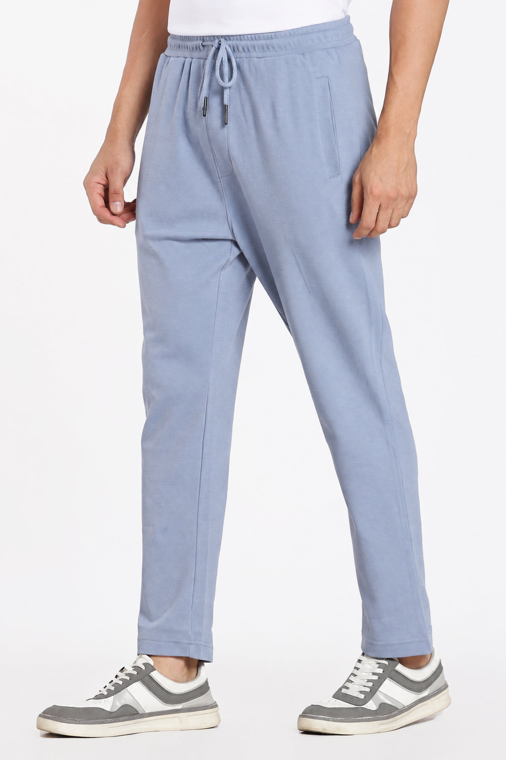 Light Blue 3 Pocketed Regular Fit Track Pant for Men - Image 4