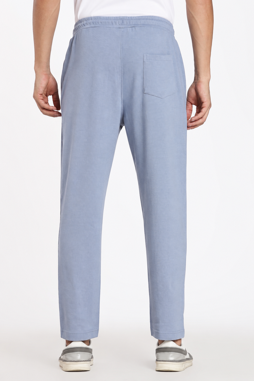 Light Blue 3 Pocketed Regular Fit Track Pant For Men - Image 5