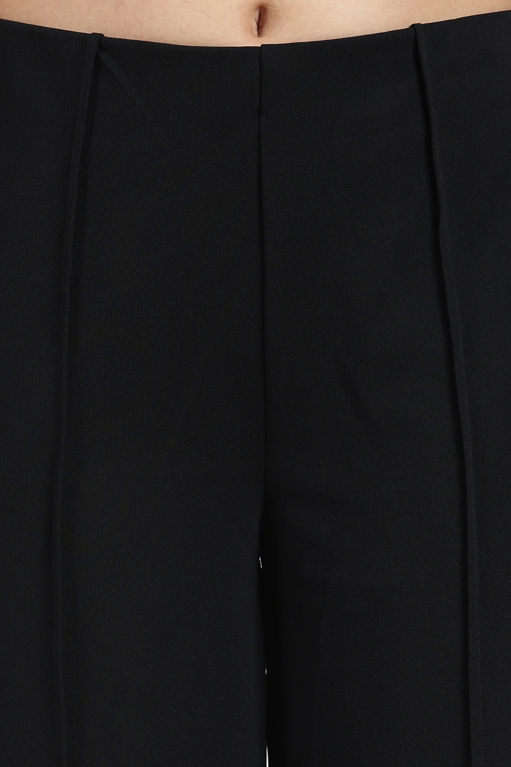 Black High Rise Regular Fit Trouser for Women - Image 3